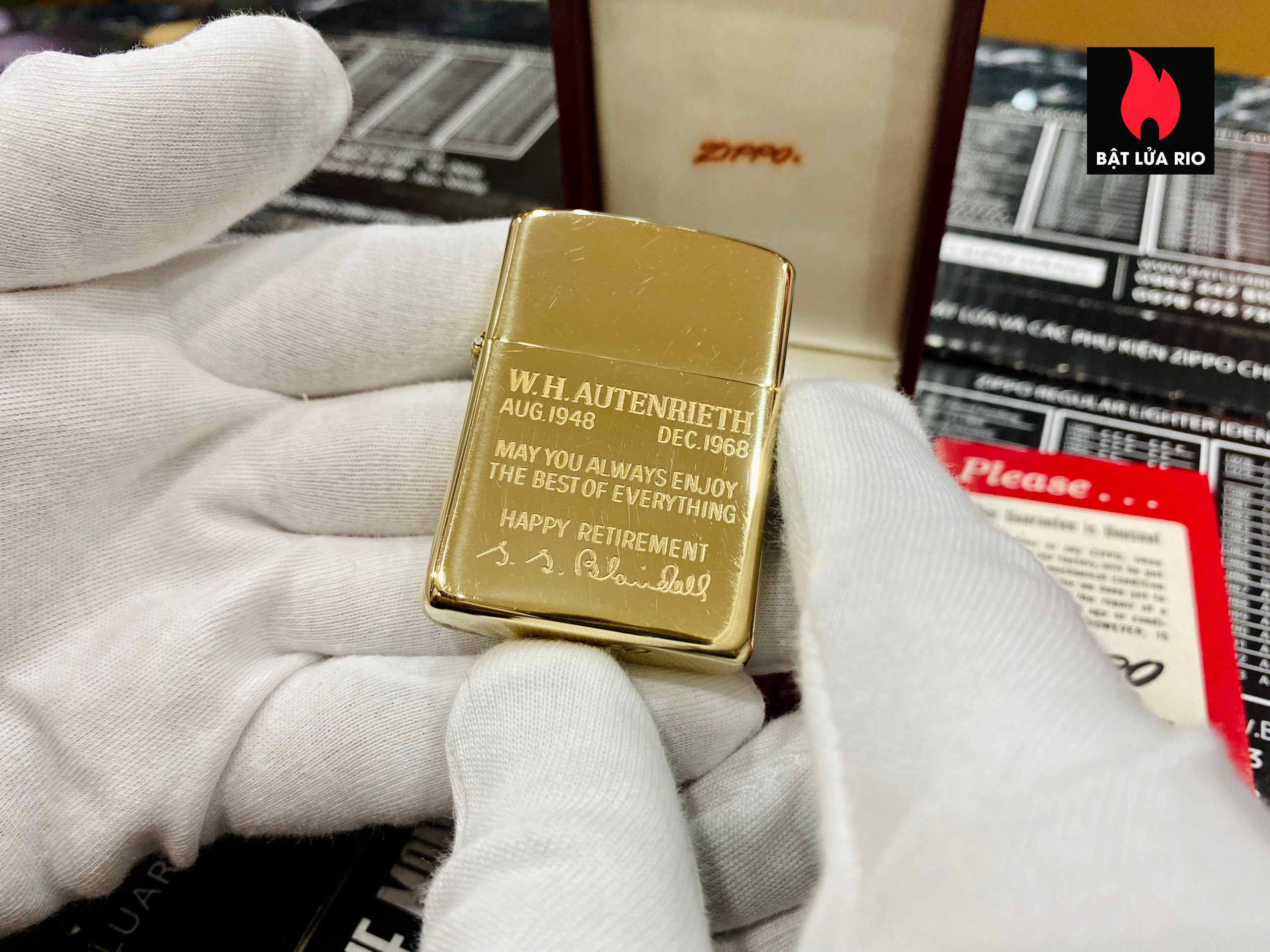 ZIPPO SOLID GOLD 14KT 1960S – ZIPPO VÀNG NGUYÊN KHỐI 14KT - EMPLOYEE 11