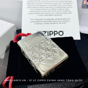 Zippo Limited Edition 90th Anniversary Sterling Silver - Zippo 90th Anniversary Sterling Silver Collectible - Zippo 48461 98