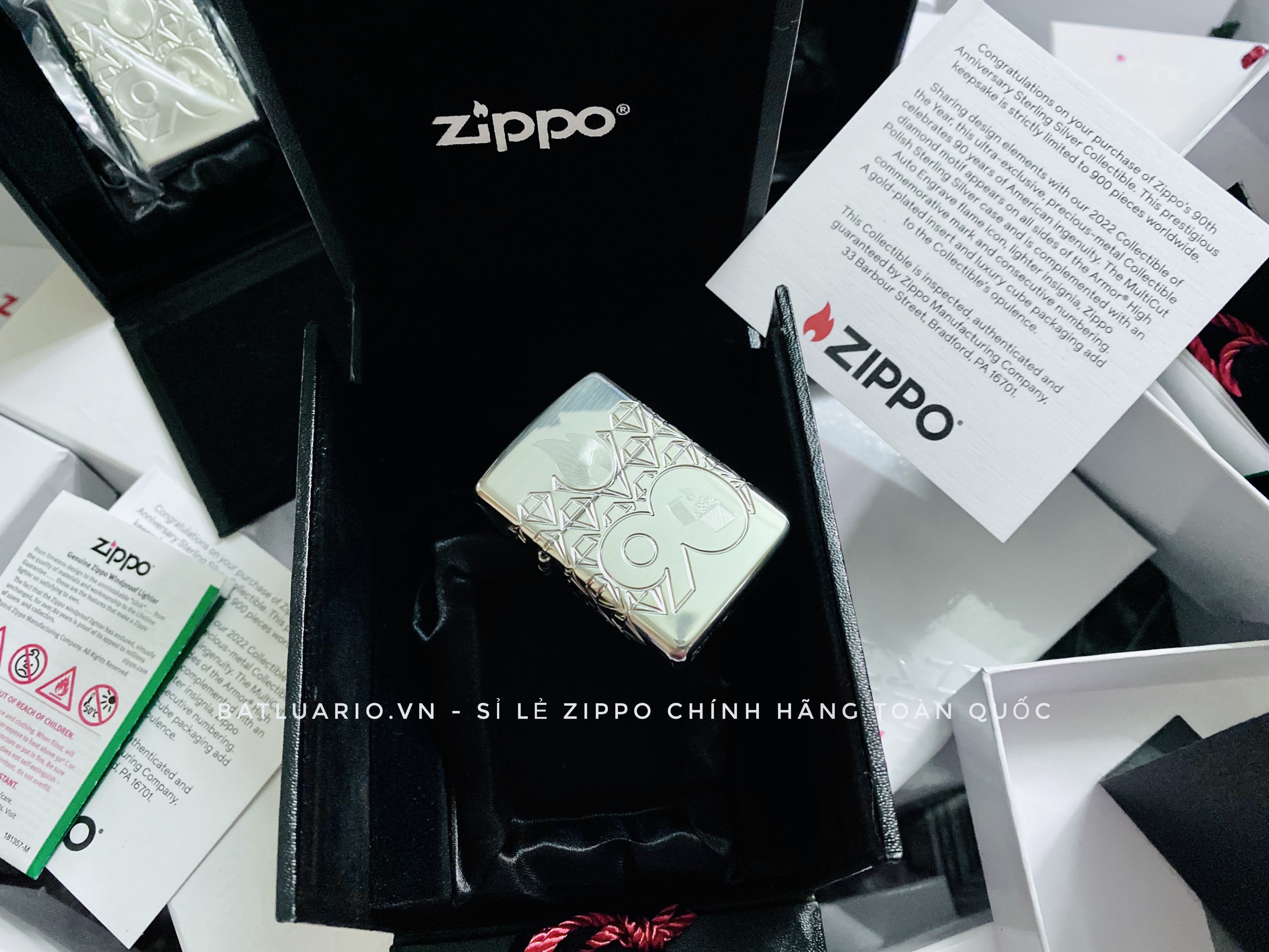 Zippo Limited Edition 90th Anniversary Sterling Silver - Zippo 48461 35