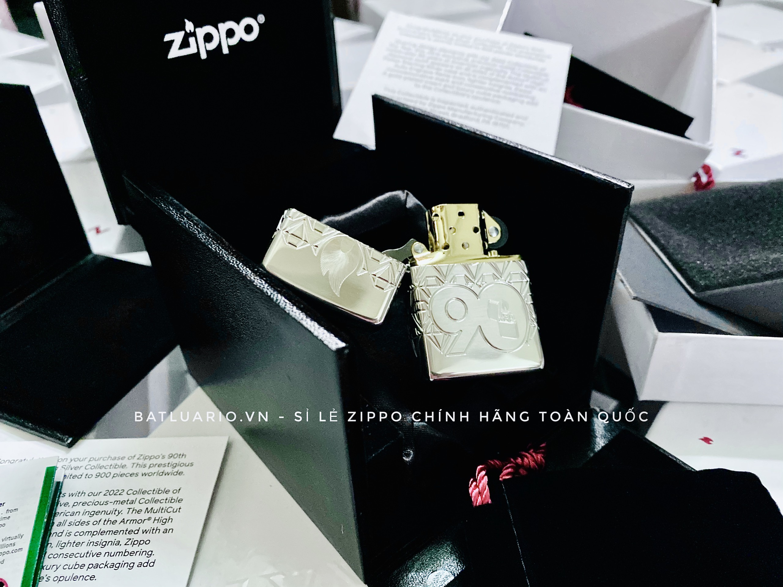 Zippo Limited Edition 90th Anniversary Sterling Silver - Zippo 48461 49