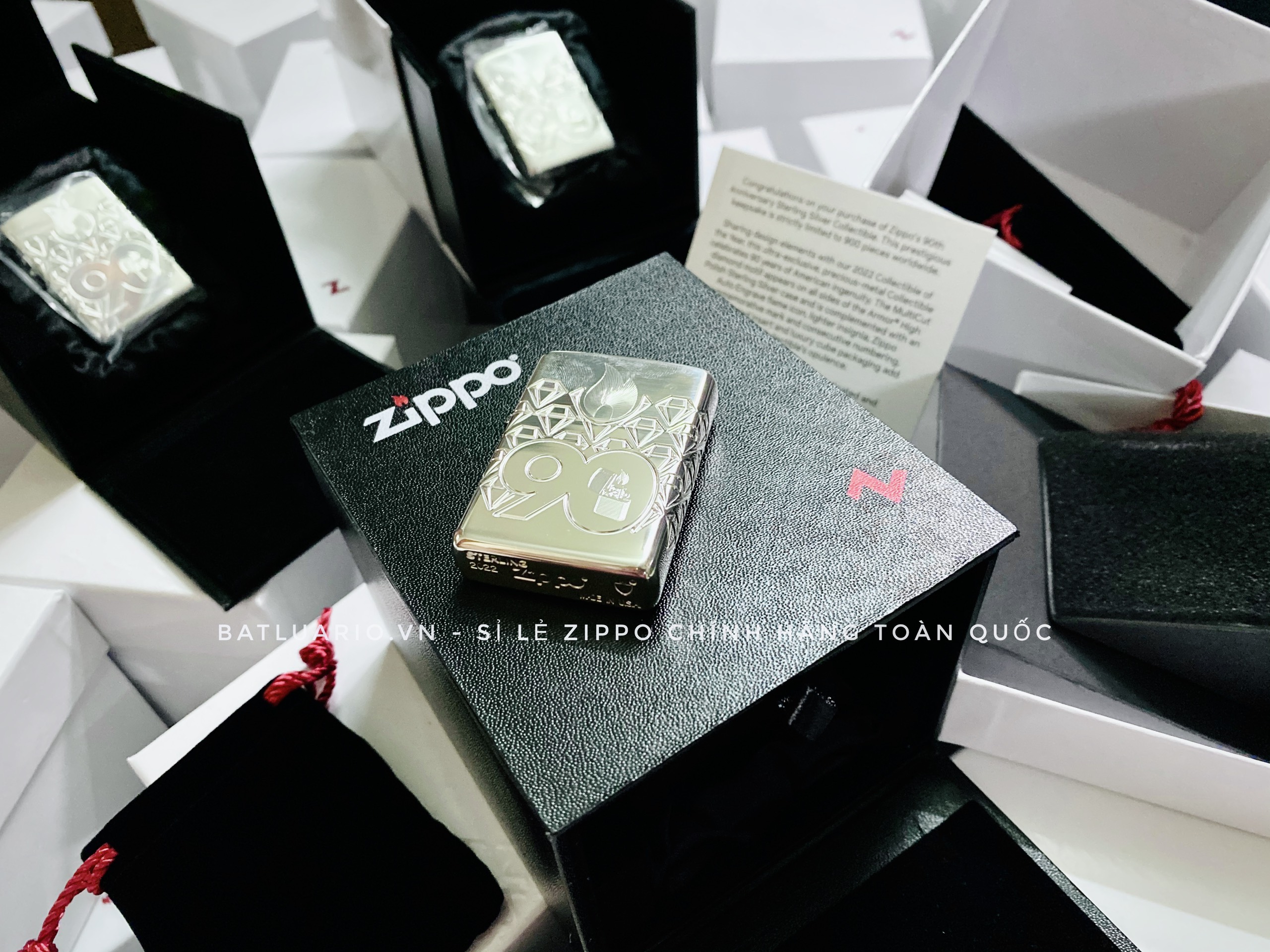 Zippo Limited Edition 90th Anniversary Sterling Silver - Zippo 48461 58