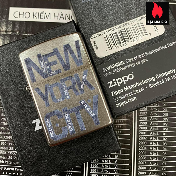 Zippo 205 New York Vintage Typography