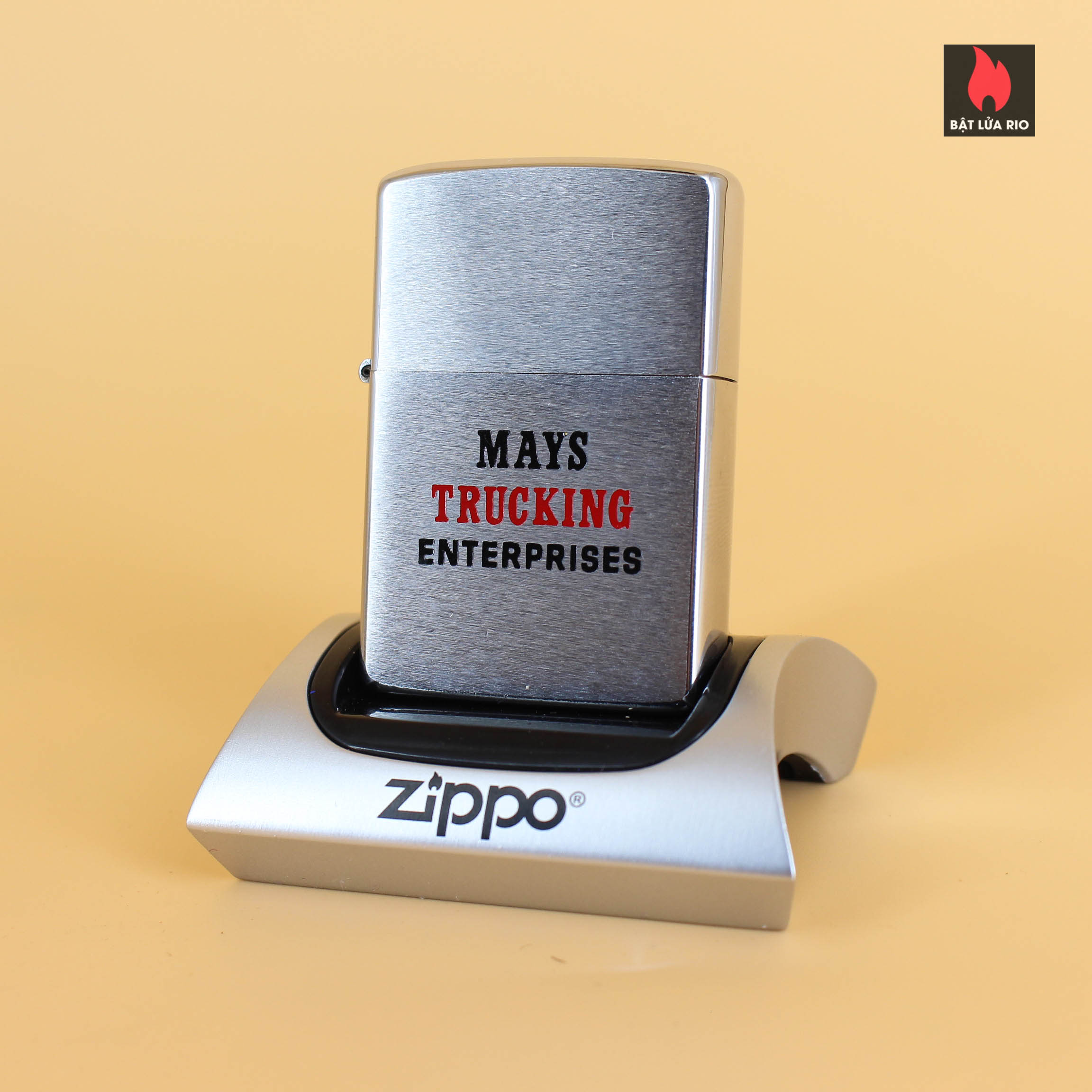 Zippo Xưa 1972 – Brushed Chrome – Mays Trucking Enterprises 1