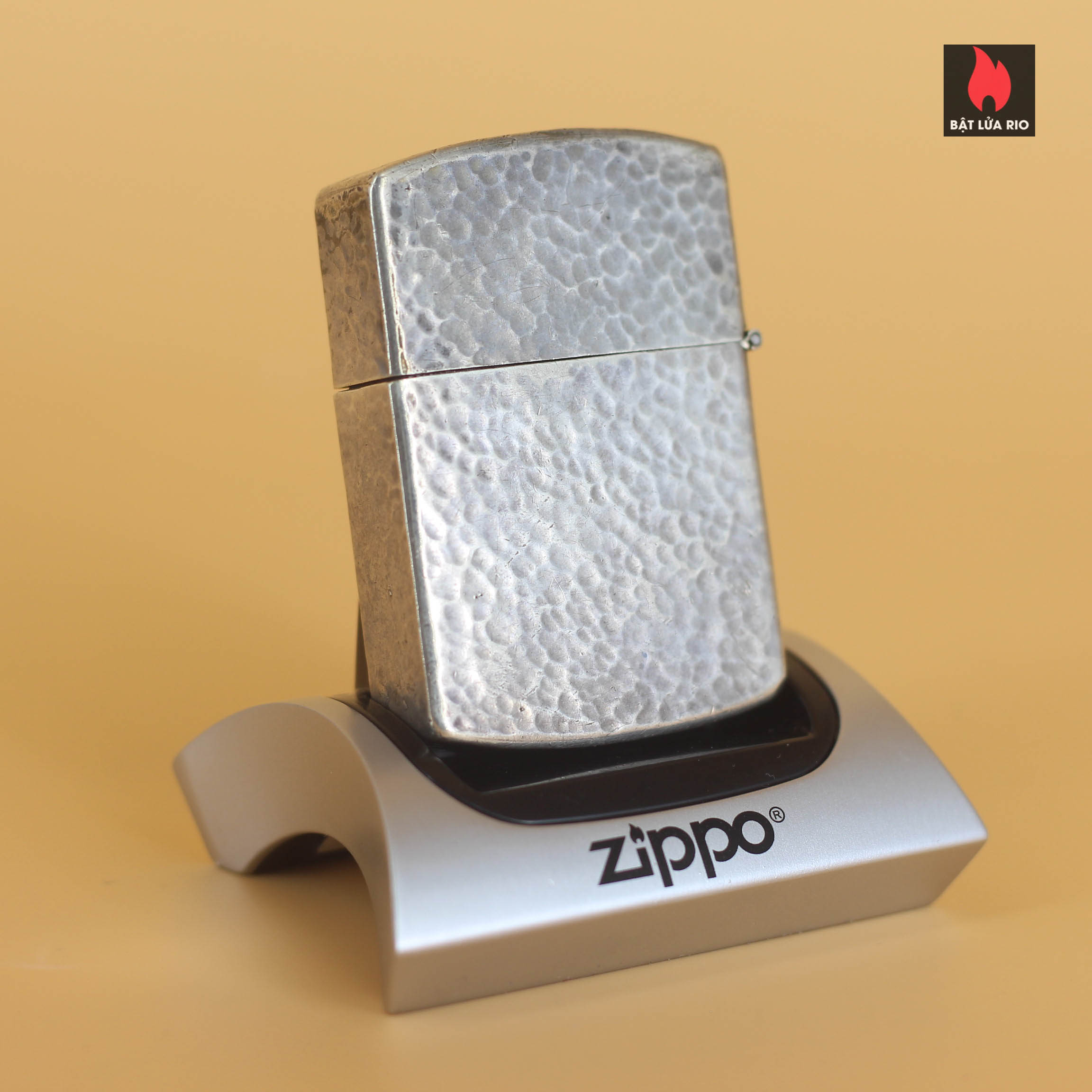 Zippo 1940s - Bạc Khối Guatemala - Sterling Silver 900 - Emblem Vàng Khối 20