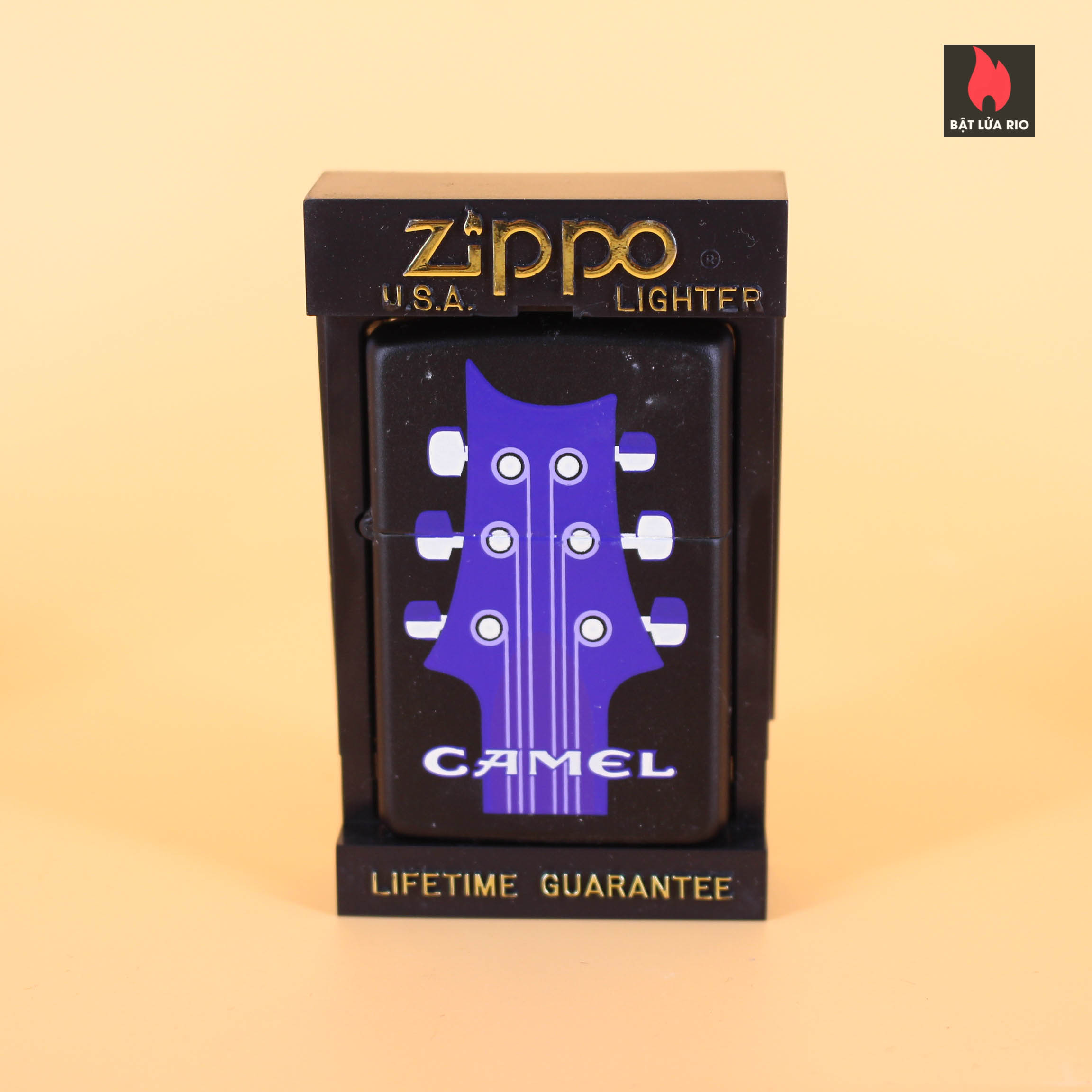 Zippo La Mã 1995 – Camel Purple Guitar Neck Musical 11