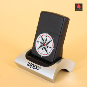 Zippo La Mã 1997 – Black Matte – Marlboro Compass 1