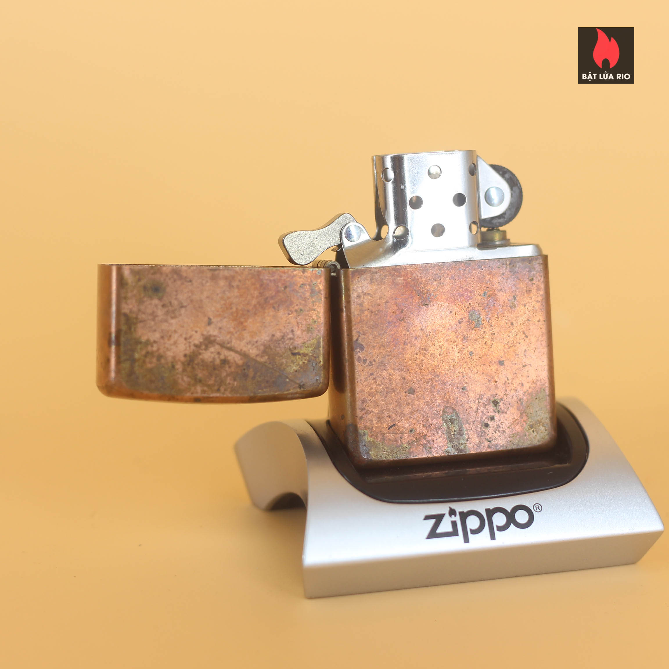 Zippo 2003 - Marlboro Blend No27 – Solid Copper – Đồng Đỏ Nguyên Khối 1
