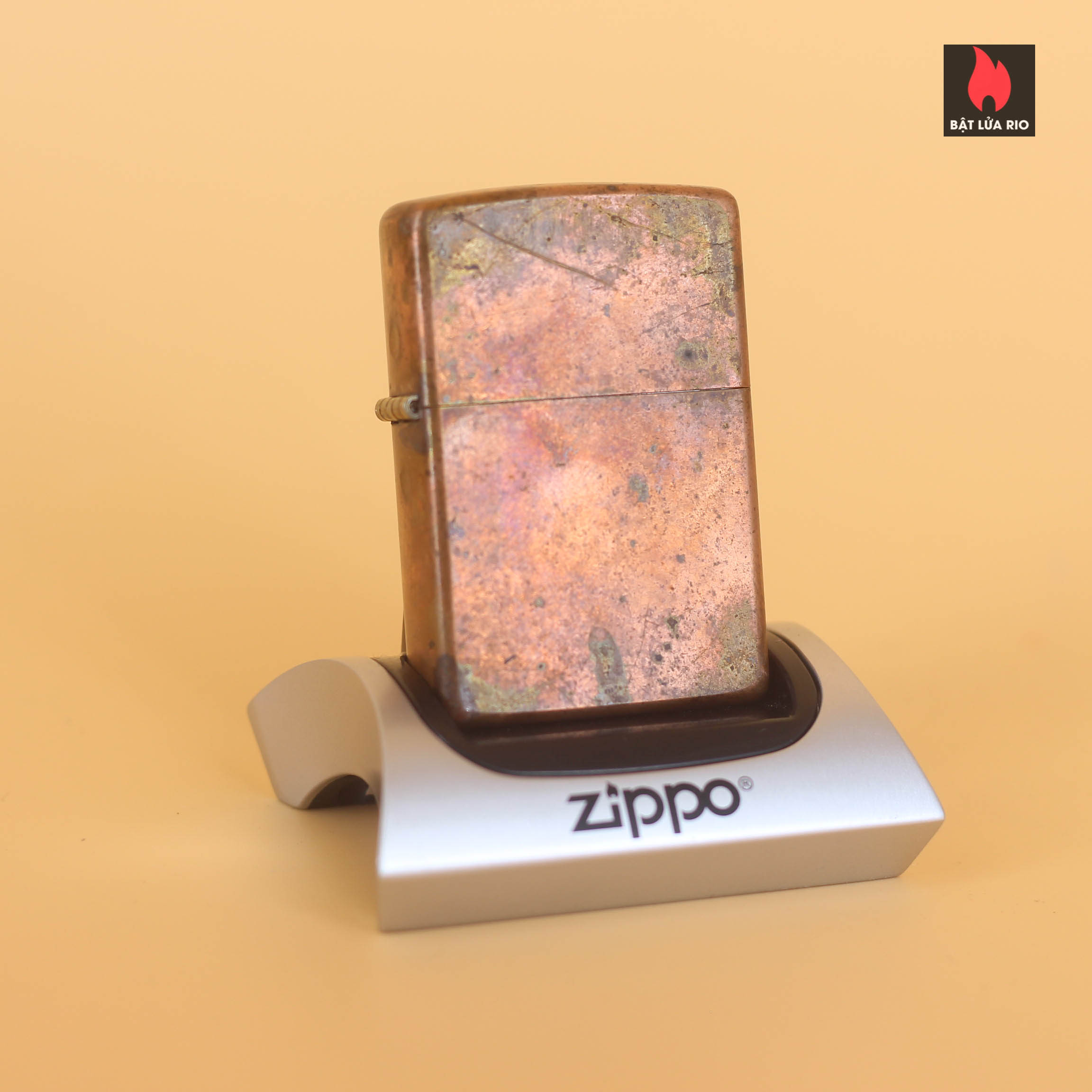 Zippo 2003 - Marlboro Blend No27 – Solid Copper – Đồng Đỏ Nguyên Khối