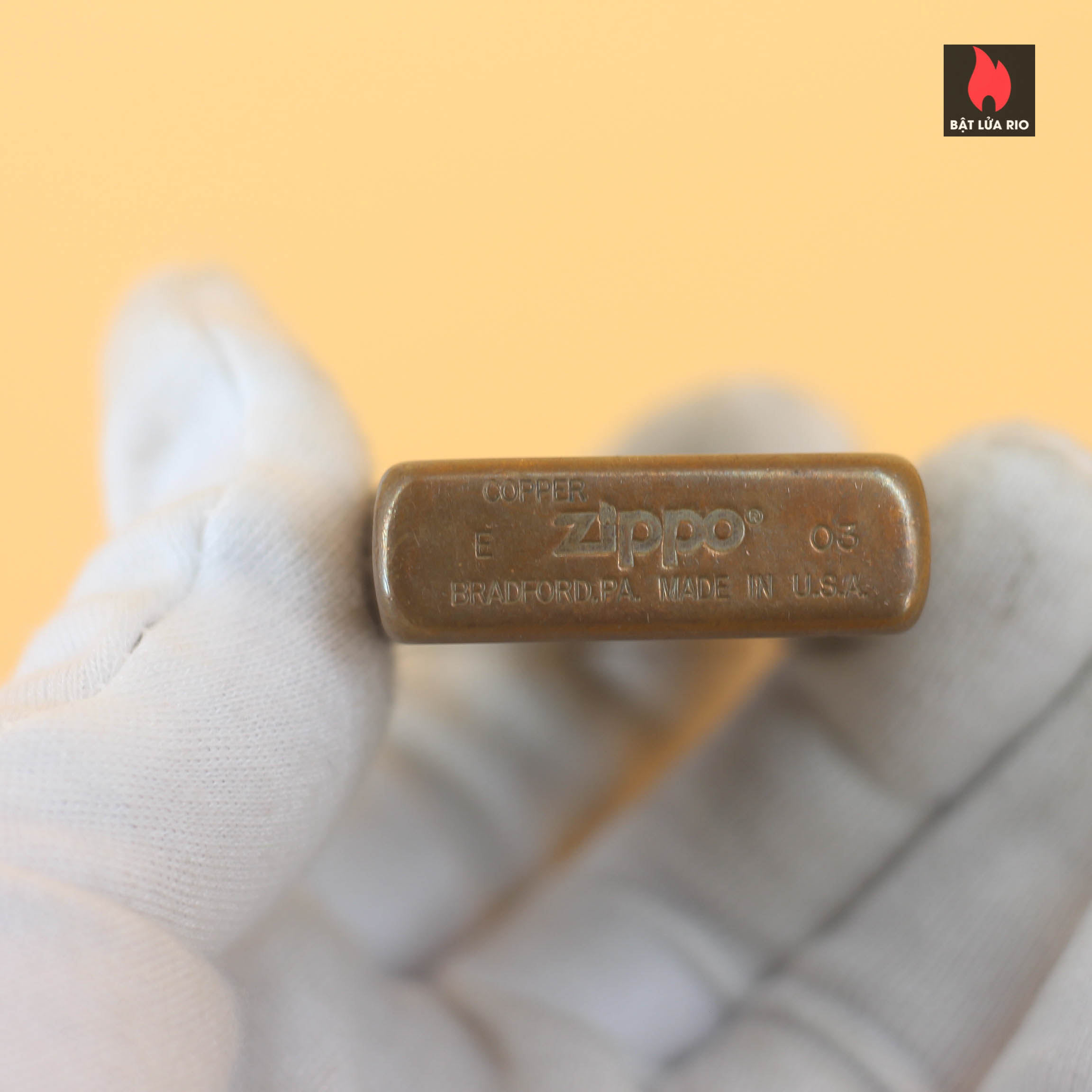 Zippo 2003 – Solid Copper - Marlboro Blend No27 – Đồng Đỏ Nguyên Khối 4
