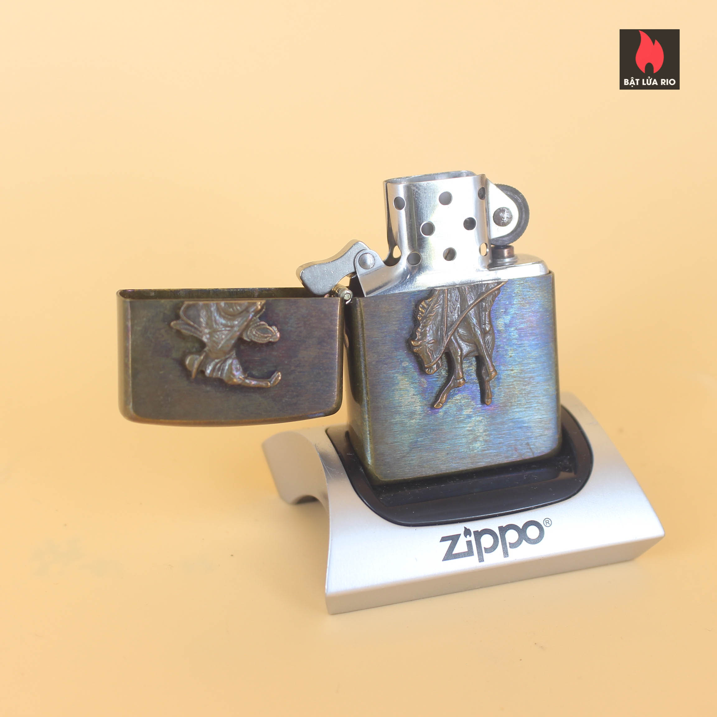 Zippo La Mã 1994 – Đồng Nguyên Khối – Rodeo – Marlboro Country Store 1
