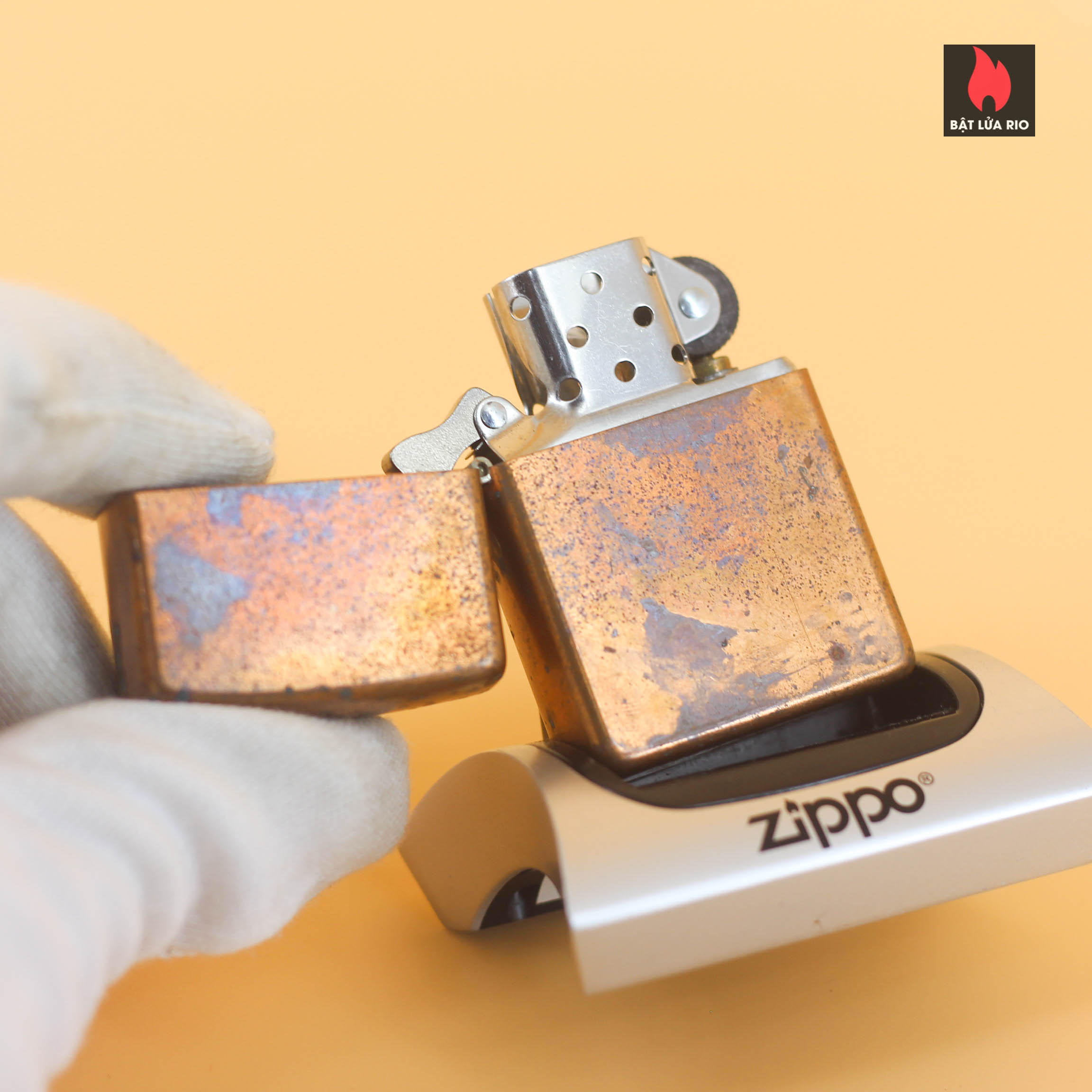 Zippo Solid Copper 2003 – Blend No.27 Marlboro – Đồng Đỏ Nguyên Khối 8