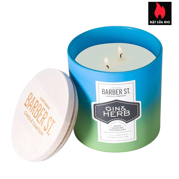 Zippo Barber Street Gin Herb Odor Masking Candle - Nến thơm Zippo hương Gừng và Thảo Mộc