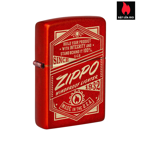 Zippo 48620 - Zippo It Works Design Metallic Red