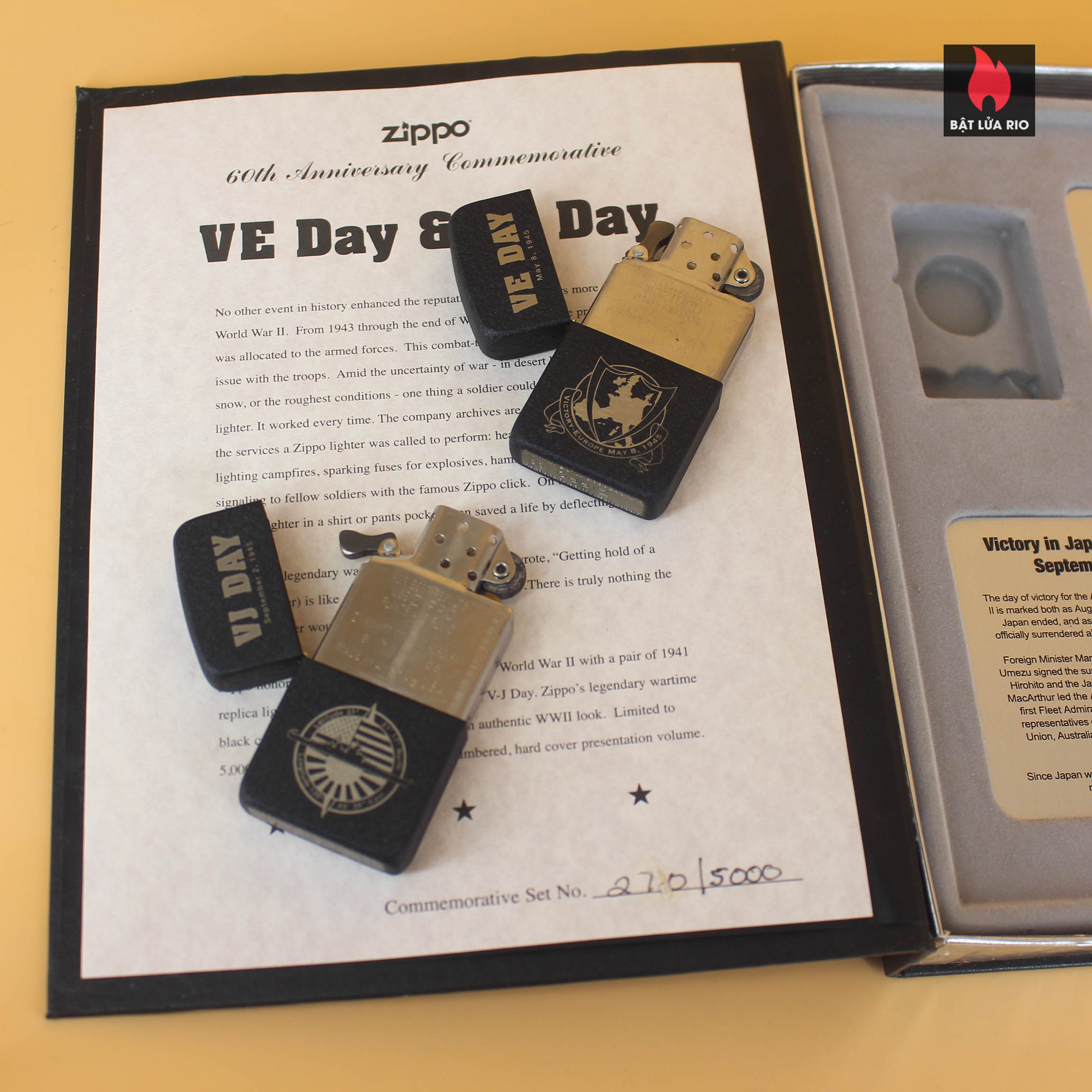 Set Zippo 2005 – Victory in Europe & Japan – WWII VE DAY & VJ DAY – 60th Anniversary 20