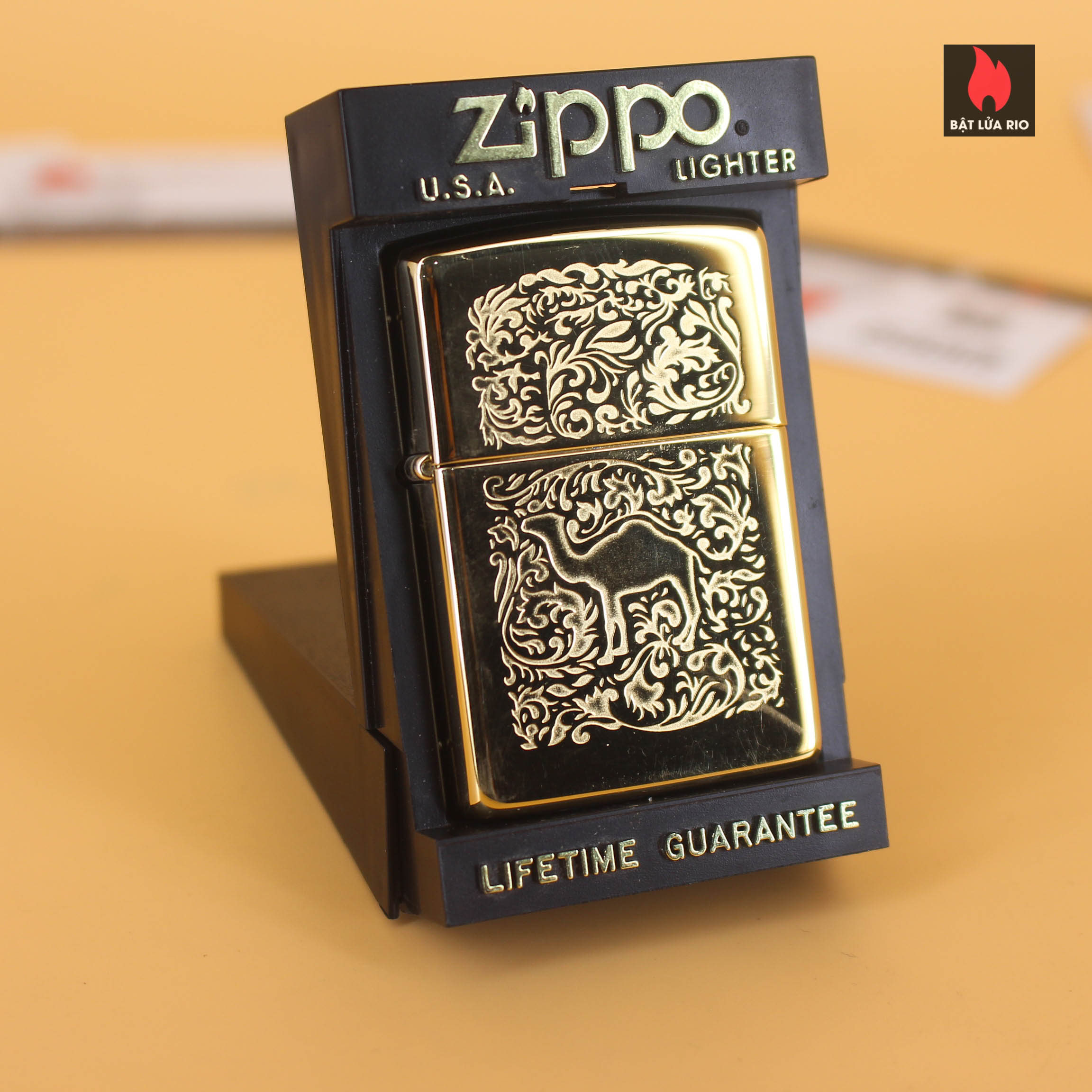Zippo La Mã 1995 – Camel Lighter – Gold Plate 22K – Mạ Vàng 22k 2
