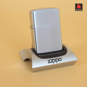 Zippo Xưa 1965 – Brush Chrome – Plain – Trơn 2 Mặt