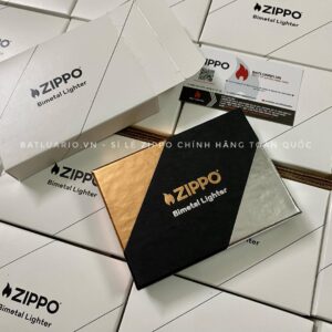 Zippo 48694 - Zippo Bimetal (Copper Bottom) - Zippo Bimetal Case - Sterling Silver Lid 52