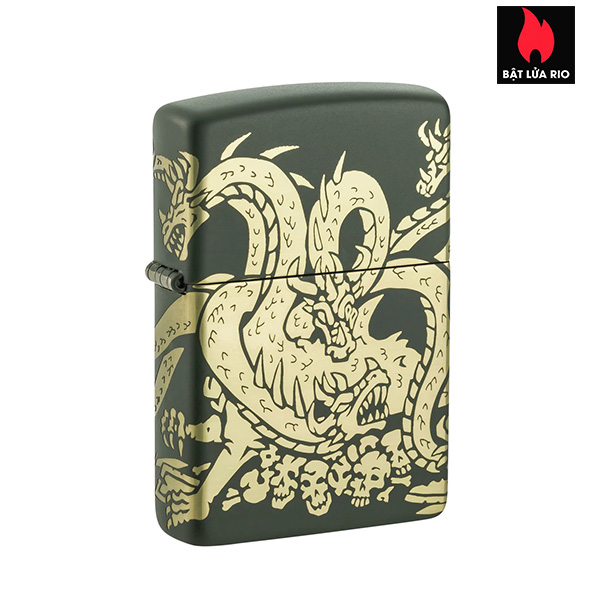 Zippo 48907 - Zippo Dragon Design Laser 360° Green Matte