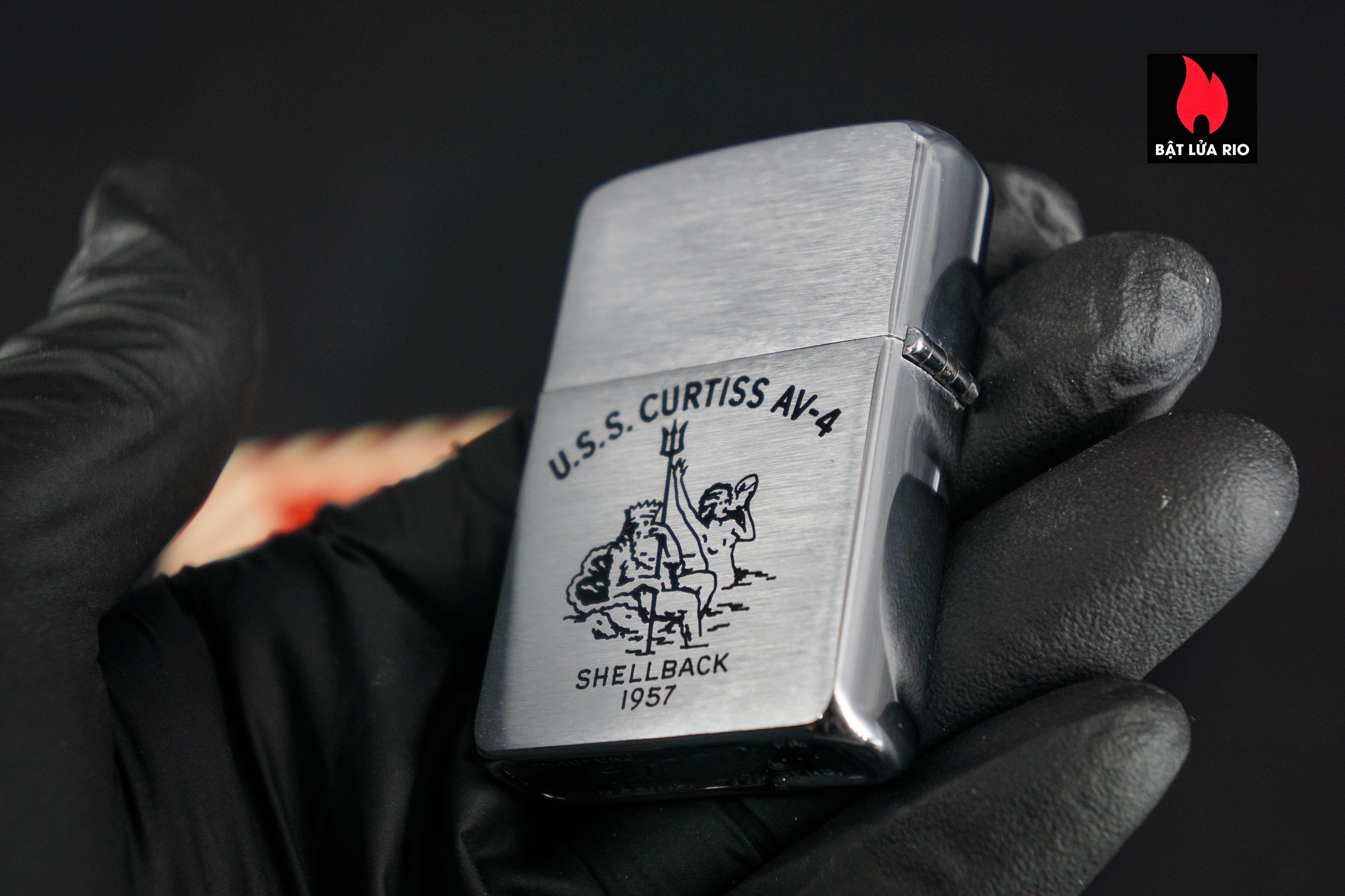 Zippo Xưa 1956 – USS Curtiss AV-4 – Deepfreeze II 10