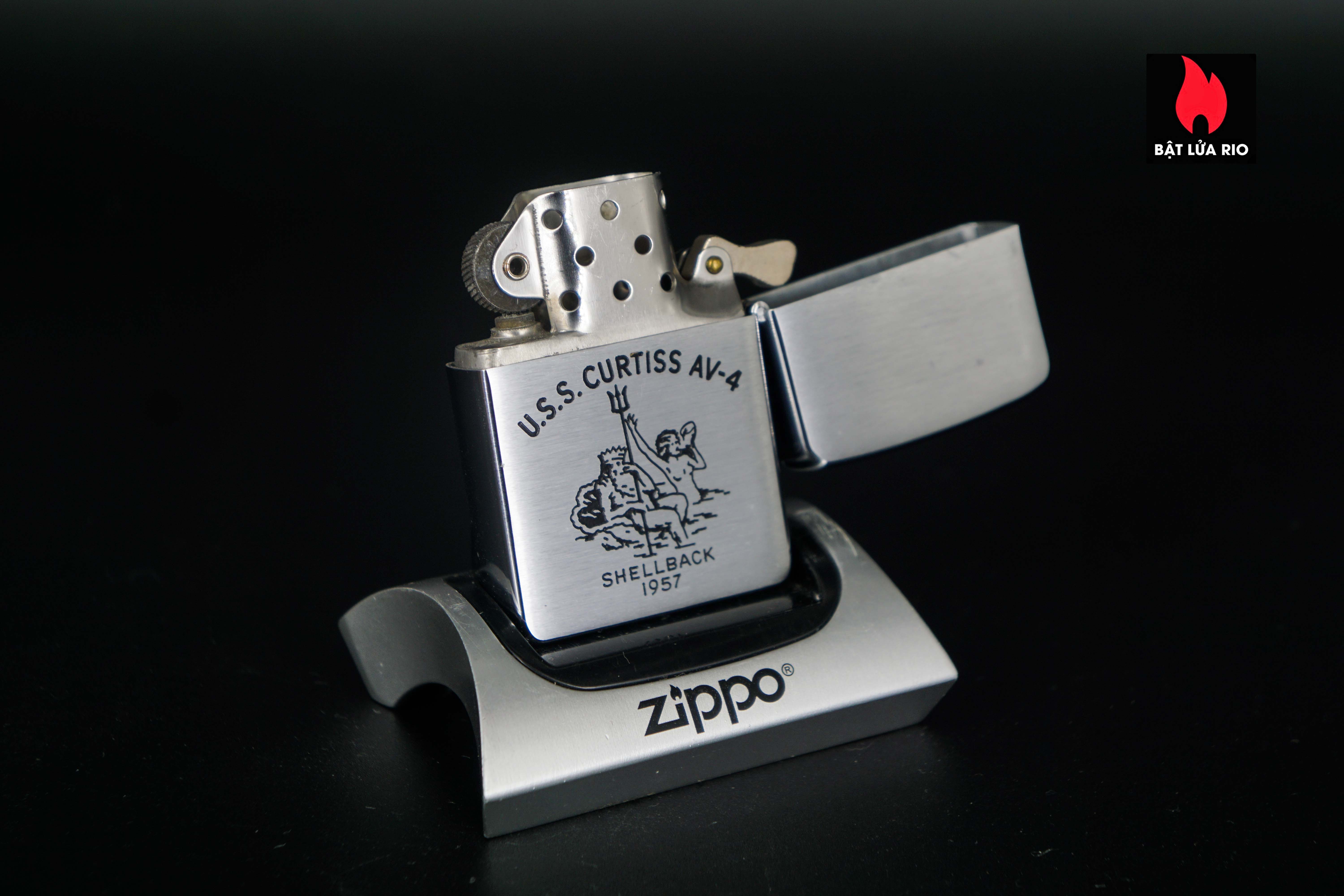 Zippo Xưa 1956 – USS Curtiss AV-4 – Deepfreeze II 25