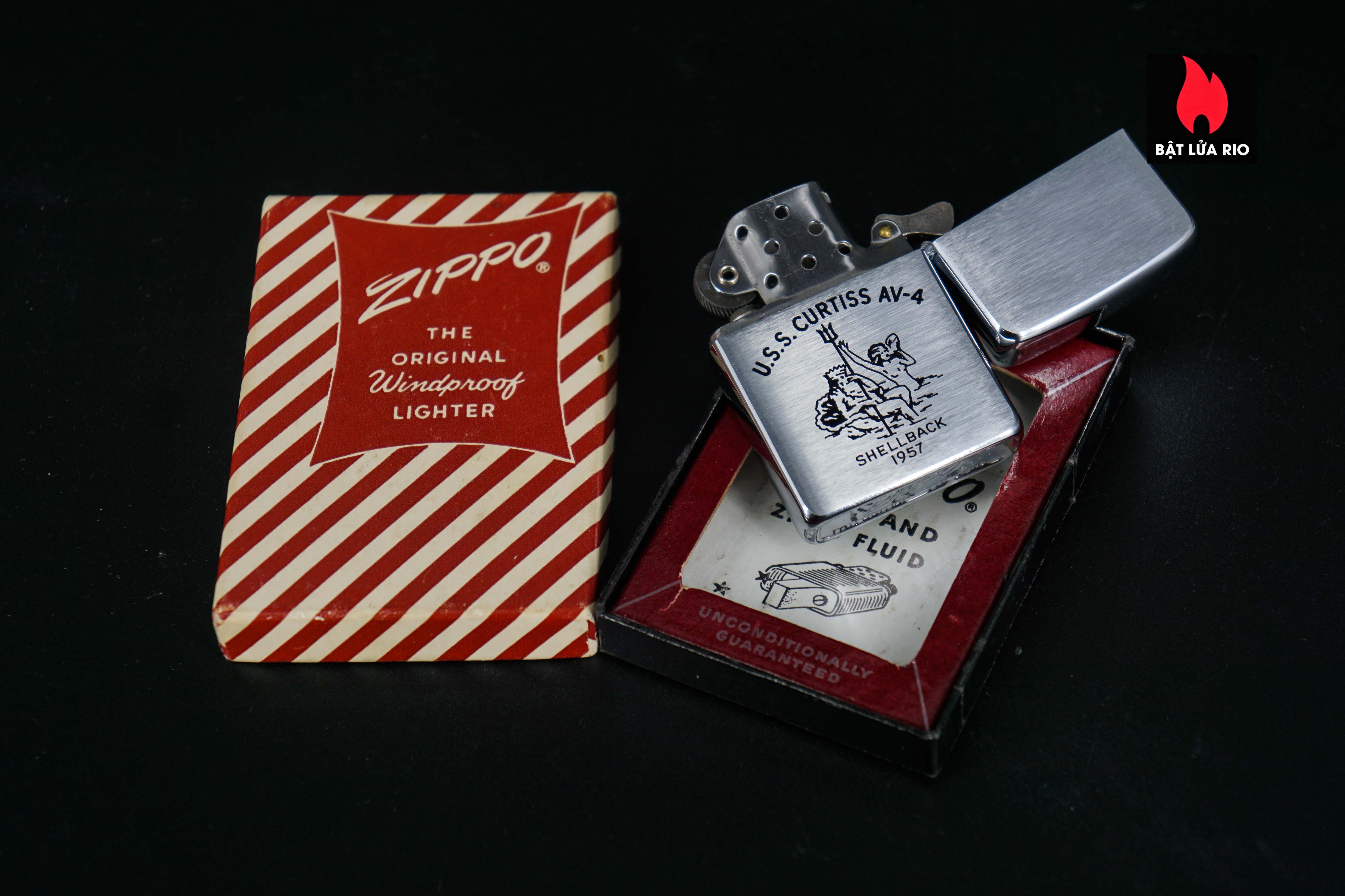 Zippo Xưa 1956 – USS Curtiss AV-4 – Deepfreeze II 5