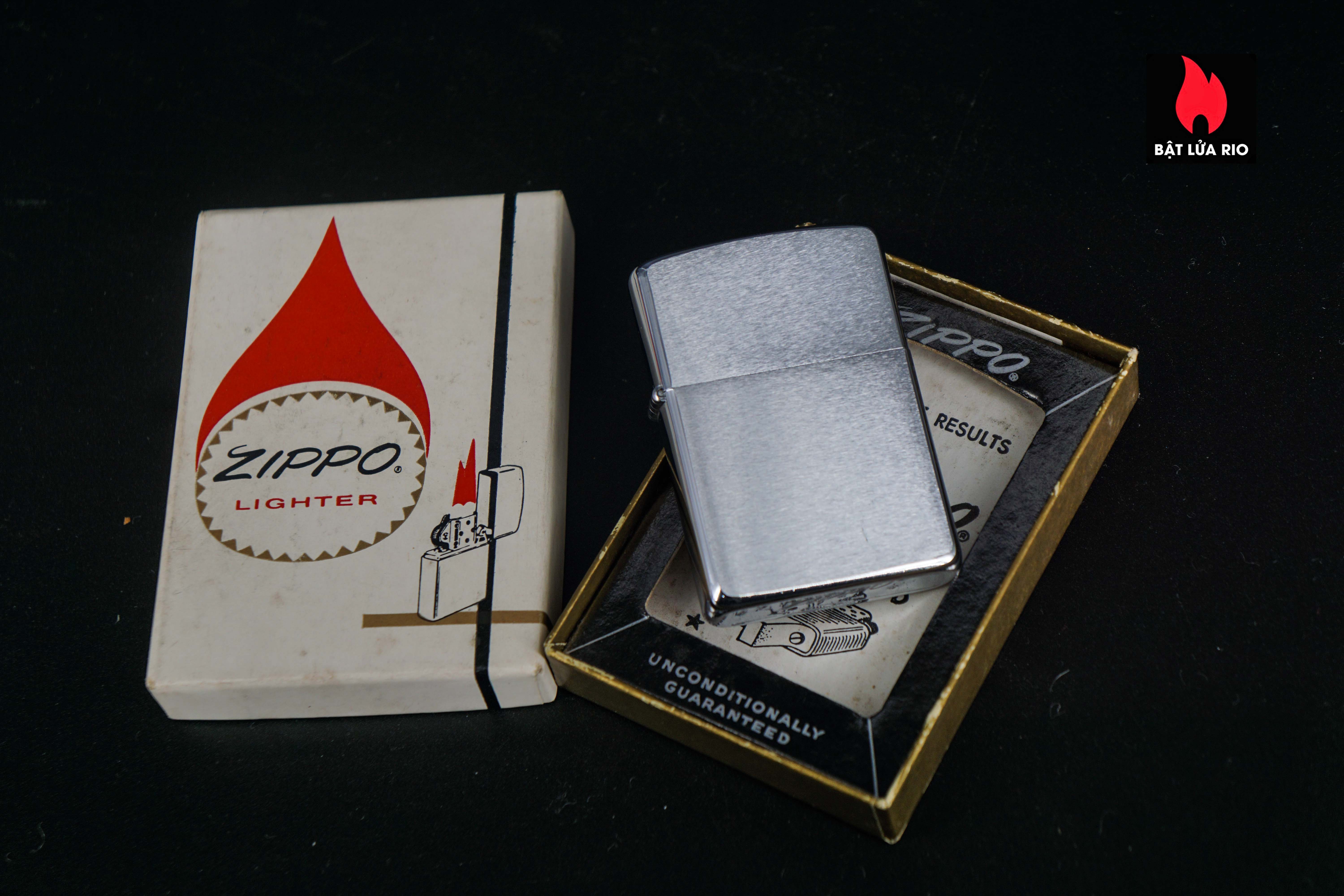 Zippo Xưa 1968 – Plain – Trơn 2 Mặt – Brushed Chrome 57 Zippo Xưa 1968 – Plain – Trơn 2 Mặt – Brushed Chrome 1