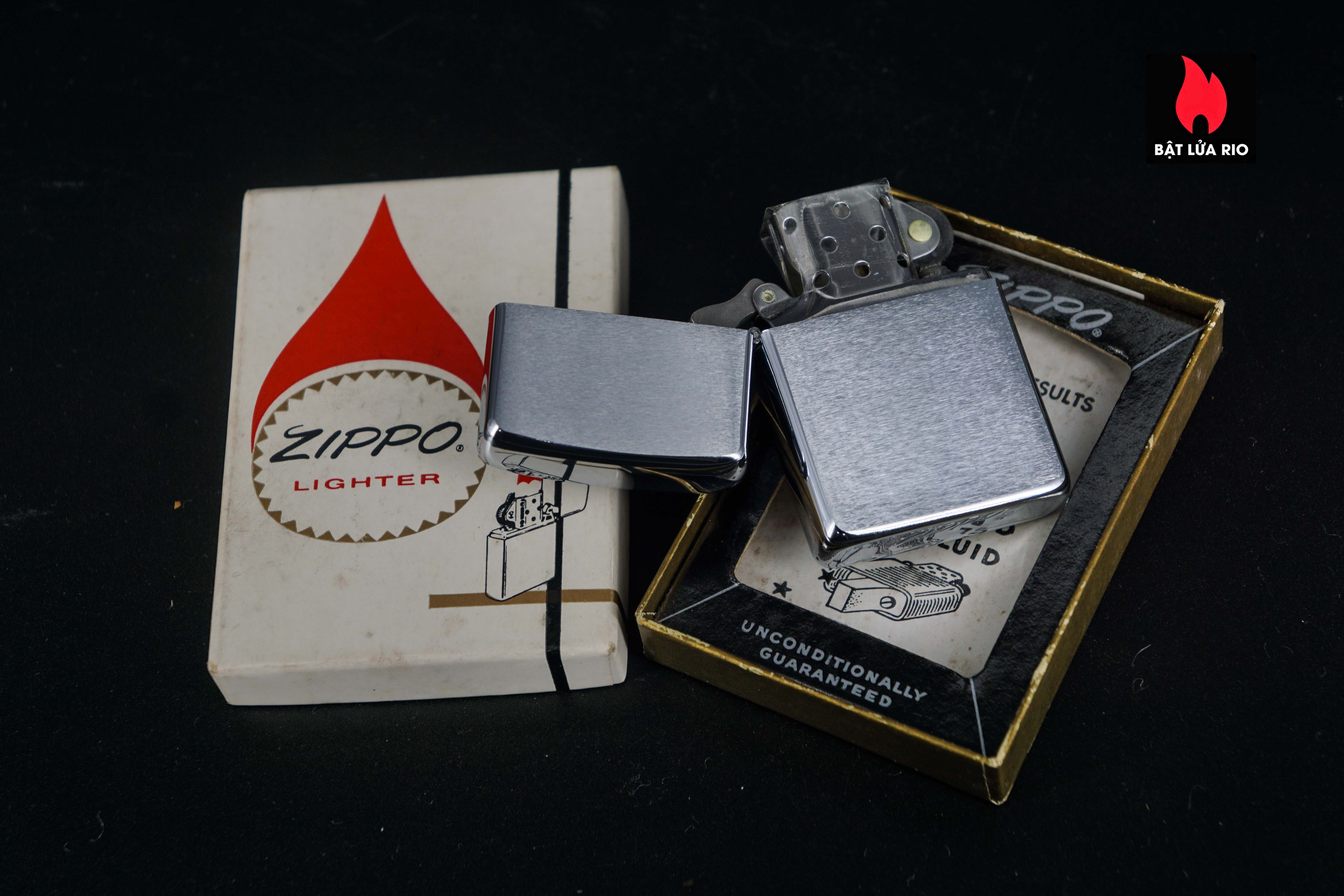 Zippo Xưa 1968 – Plain – Trơn 2 Mặt – Brushed Chrome 58 Zippo Xưa 1968 – Plain – Trơn 2 Mặt – Brushed Chrome 3