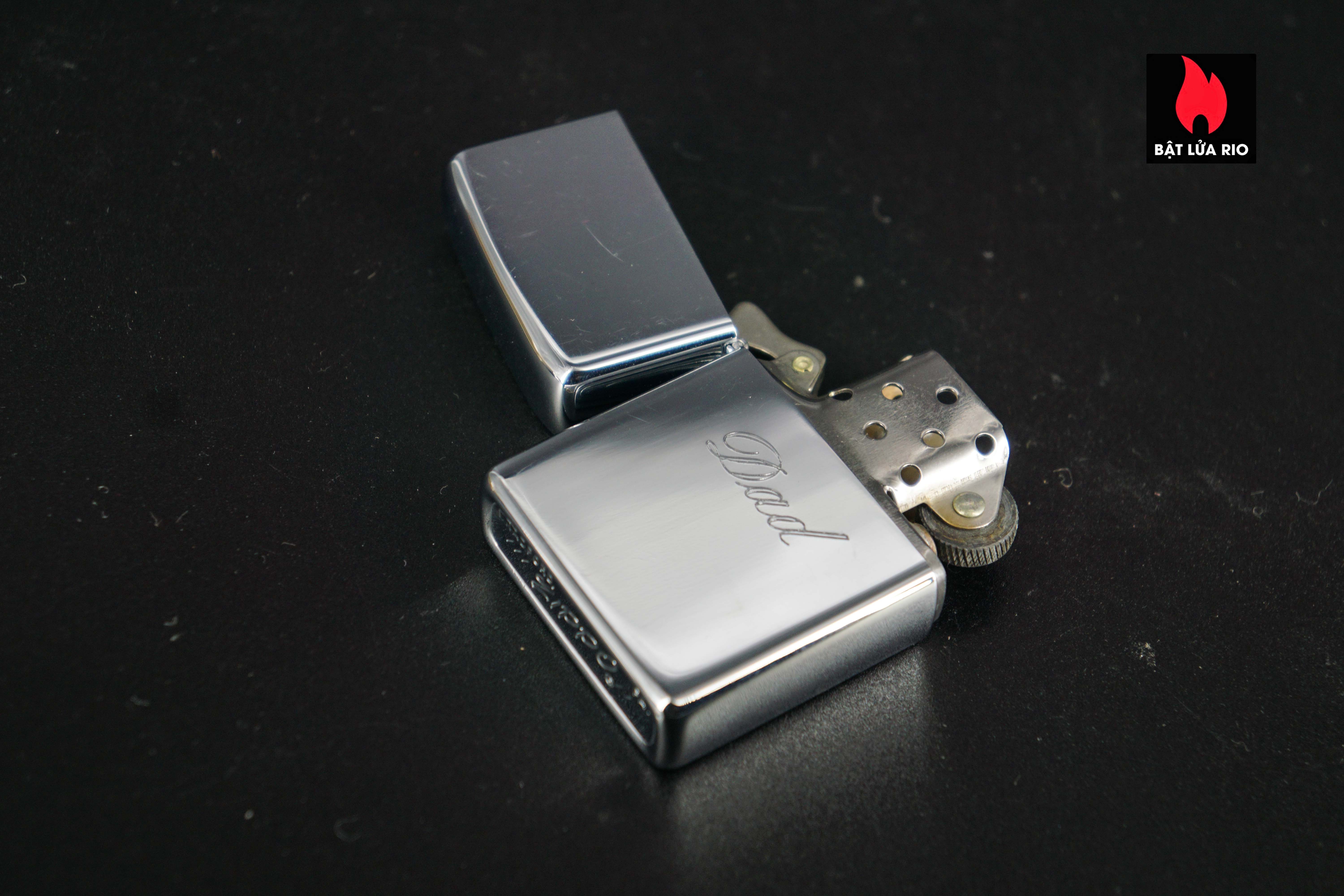 Zippo Xưa 1977 – High Polished Chrome – DAD 12