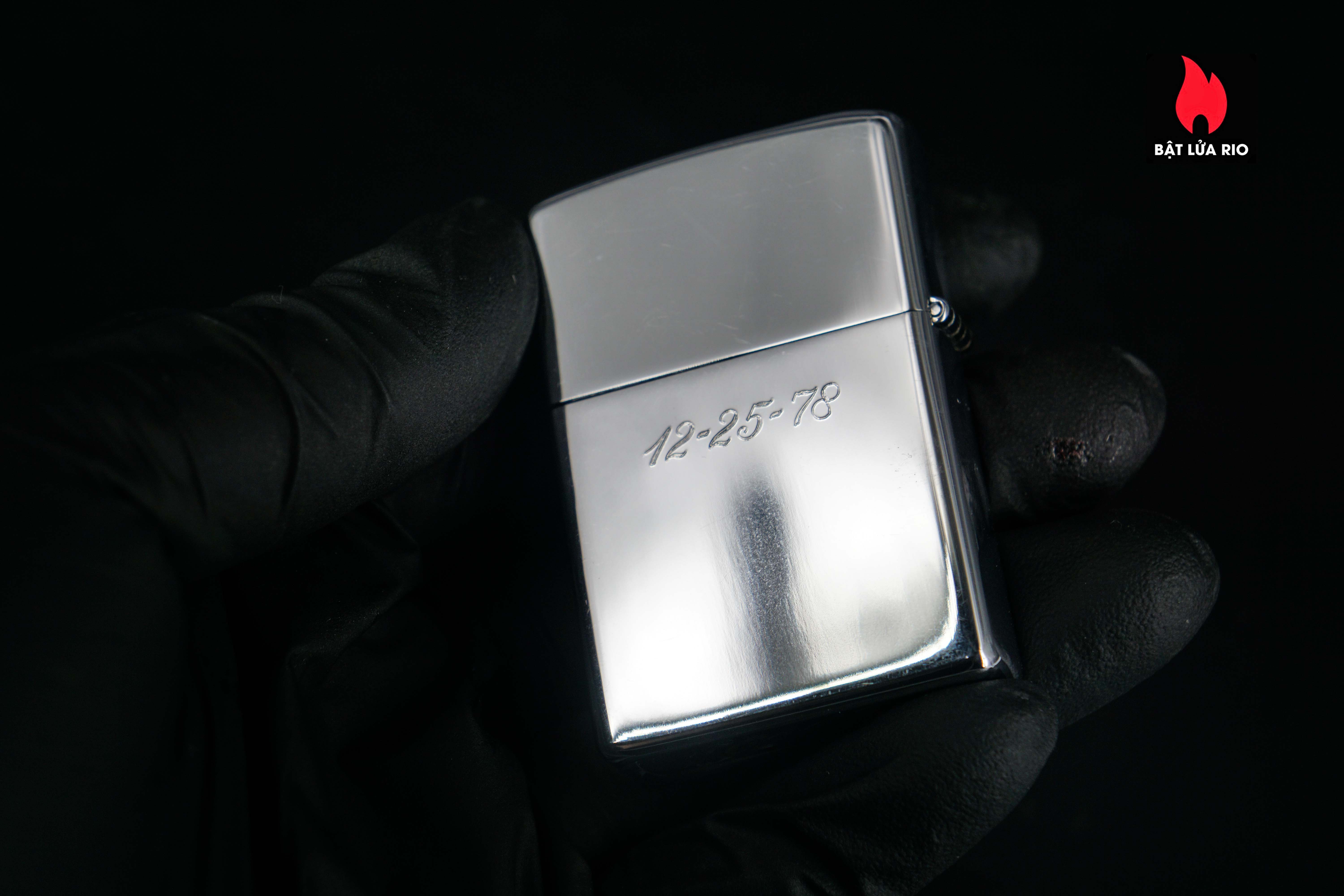 Zippo Xưa 1977 – High Polished Chrome – DAD 14