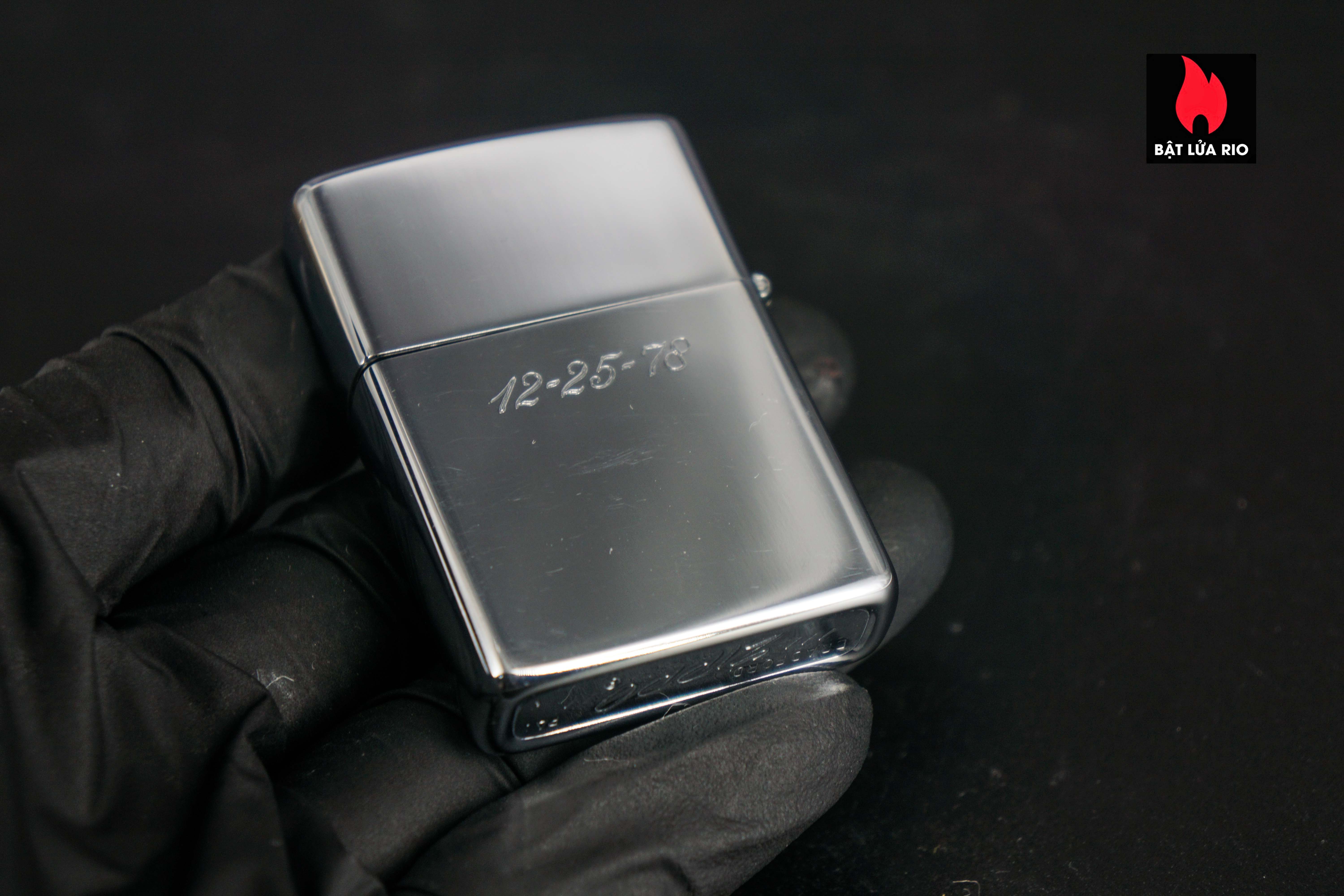 Zippo Xưa 1977 – High Polished Chrome – DAD 19
