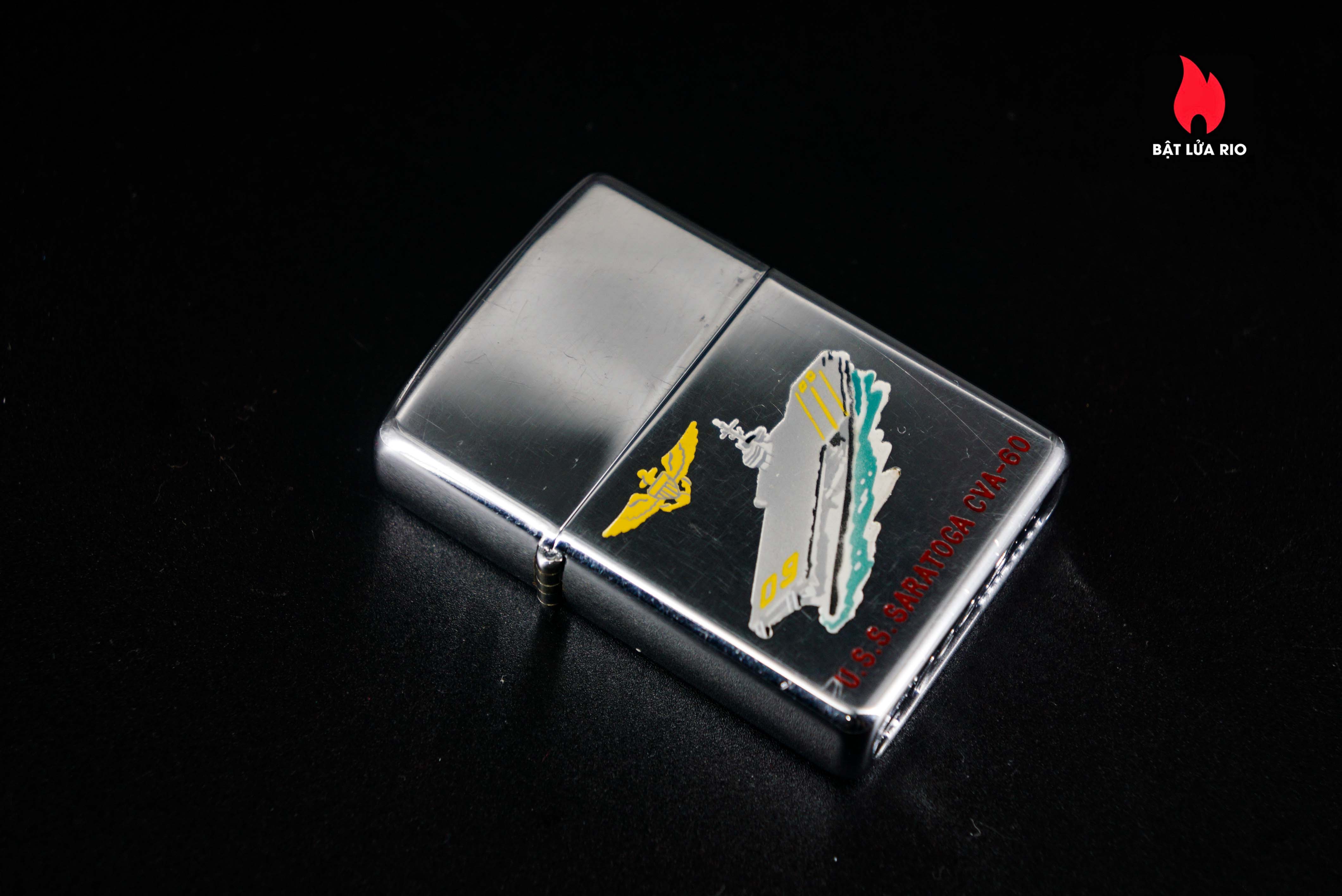 Zippo Xưa 1959 – Town & Country – USS Saratoga CVA-60 1