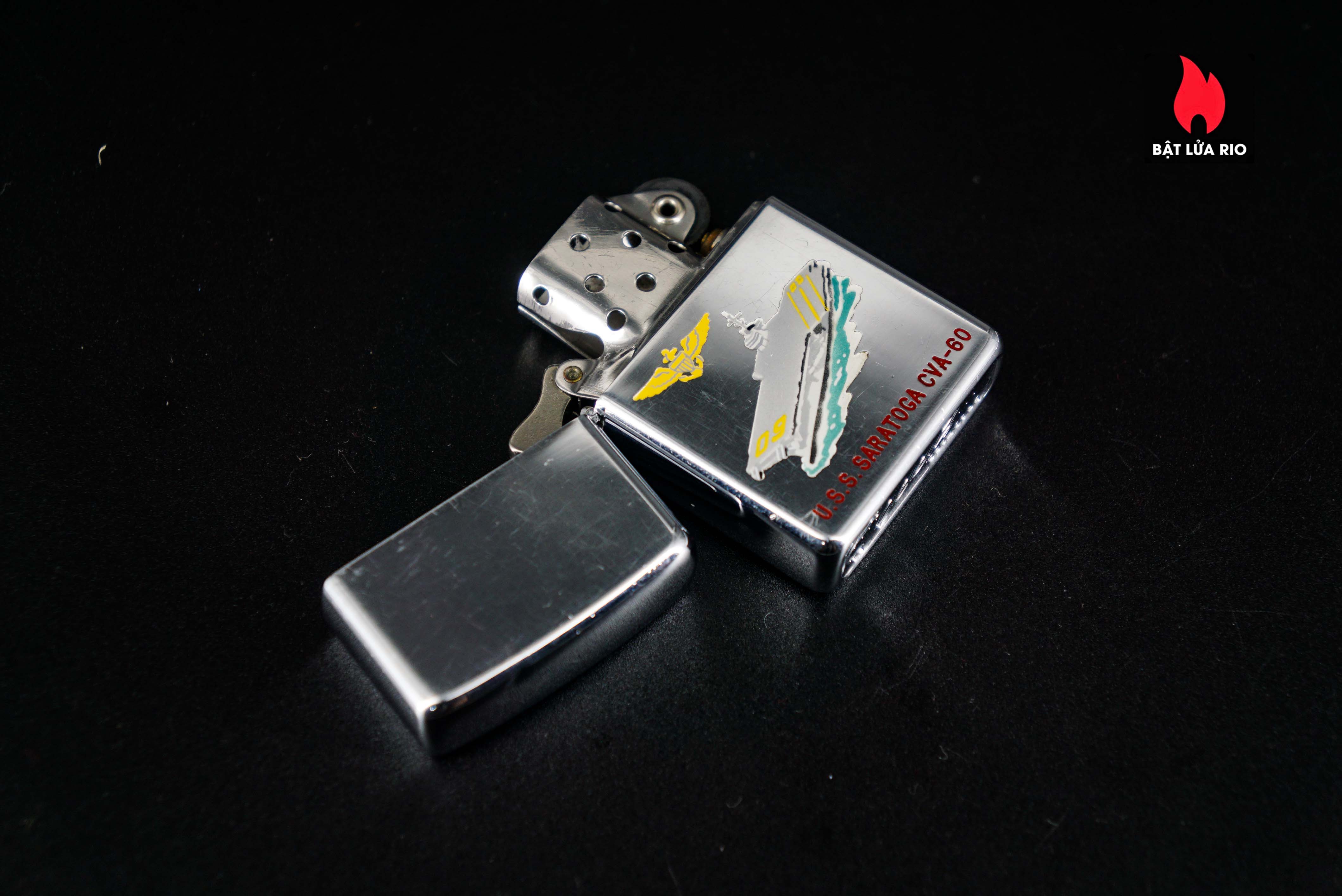 Zippo Xưa 1959 – Town & Country – USS Saratoga CVA-60 2