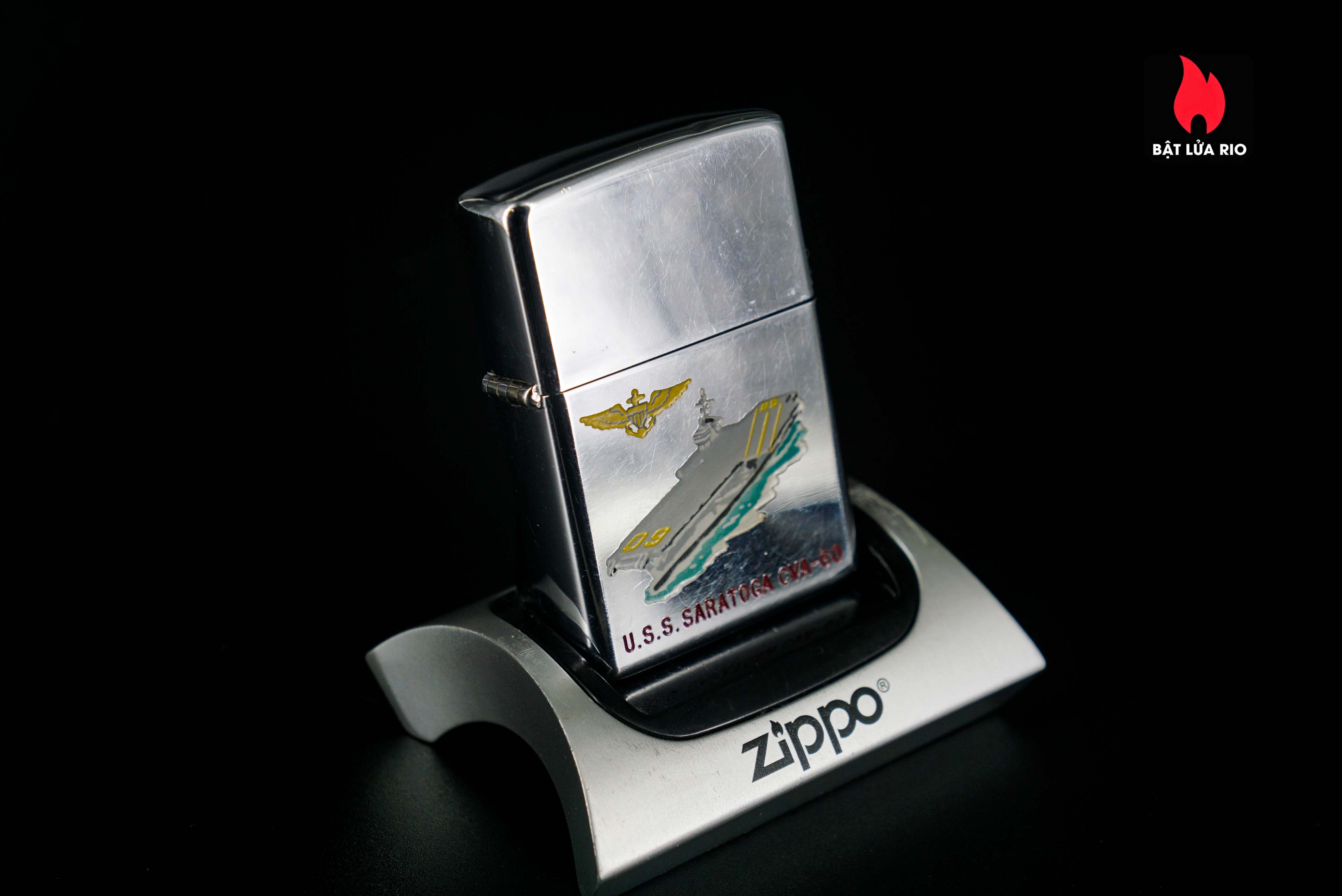 Zippo Xưa 1959 – Town & Country – USS Saratoga CVA-60