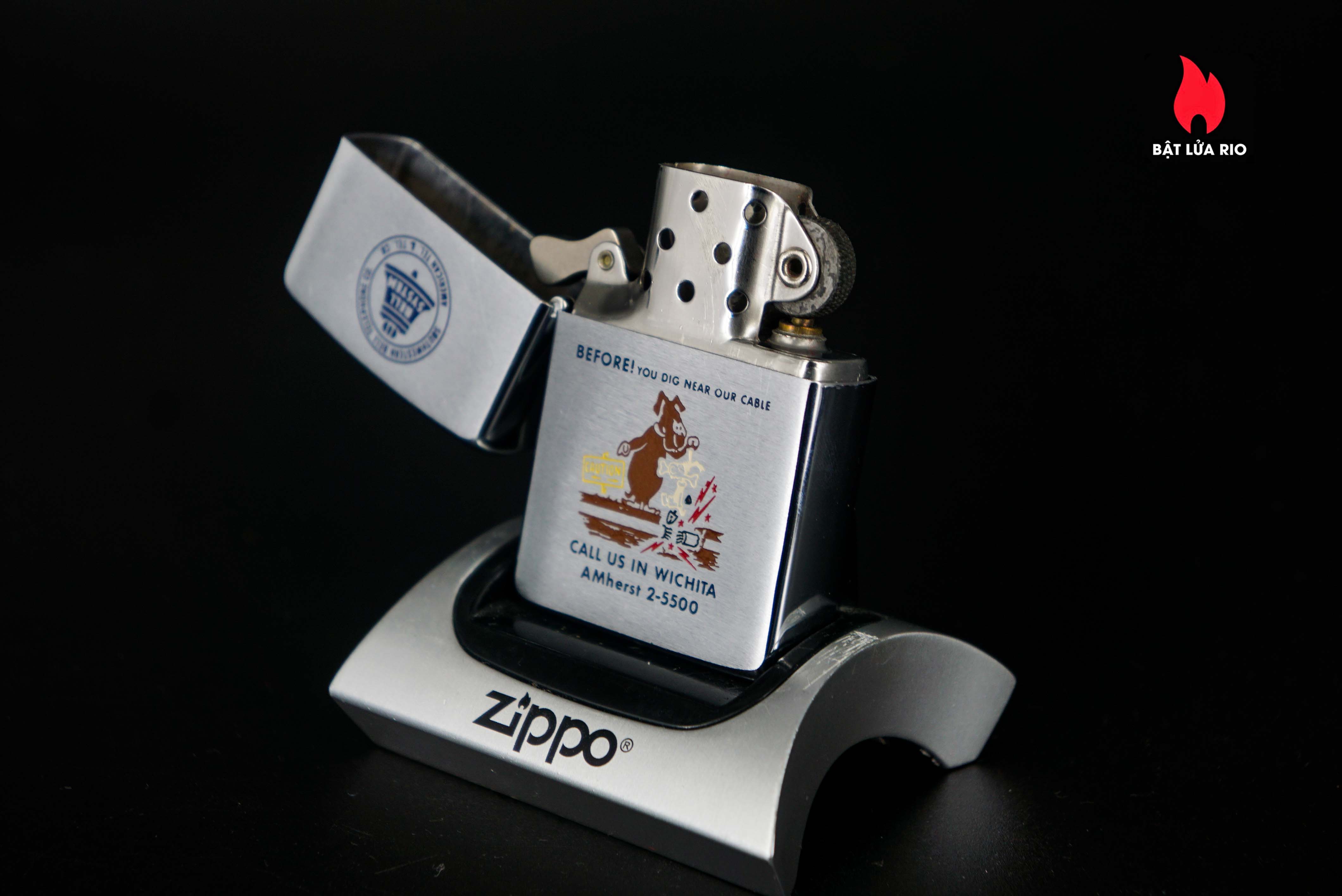 Zippo Xưa 1961 – Call Us in Wichita 32 Zippo Xưa 1961 – Call Us in Wichita 13