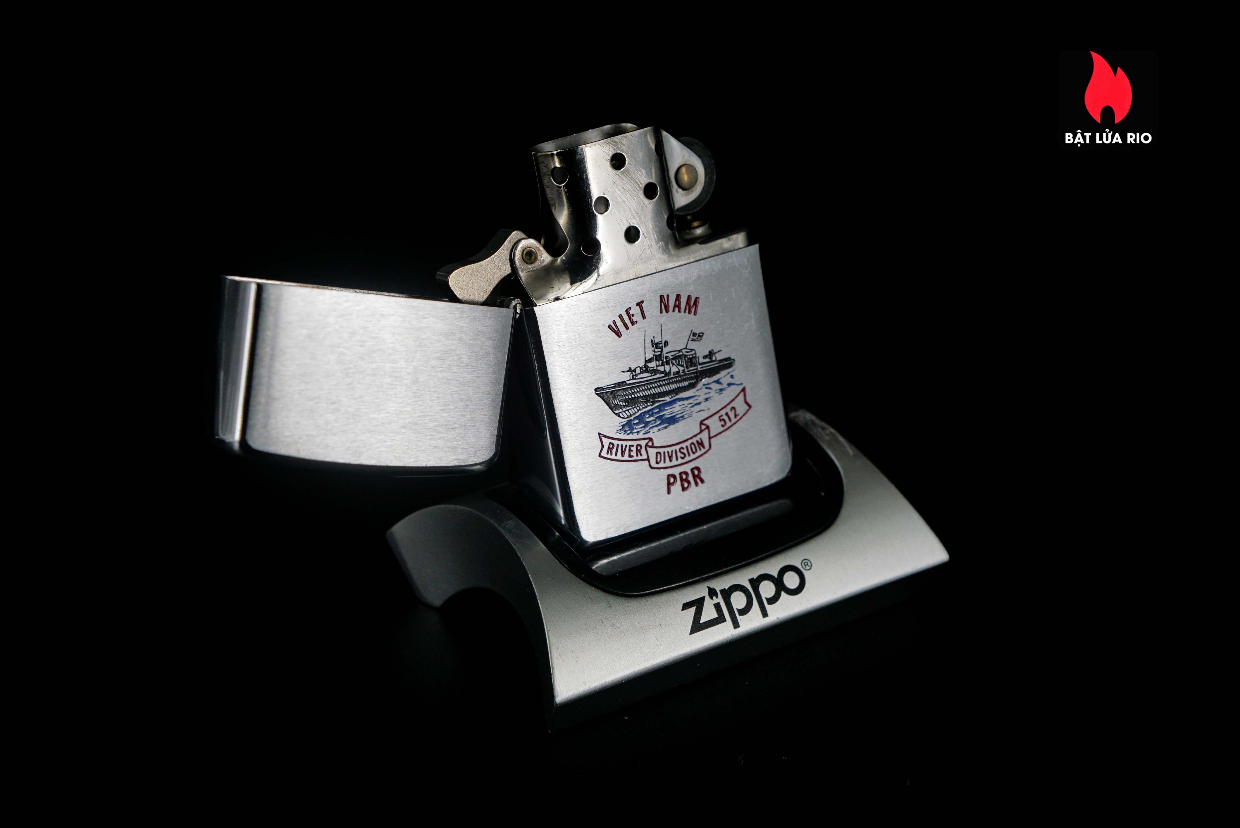 Zippo Xưa 1969 – VietNam War – Sư Đoàn Sông 512 – VietNam River Division 512 PBR 7