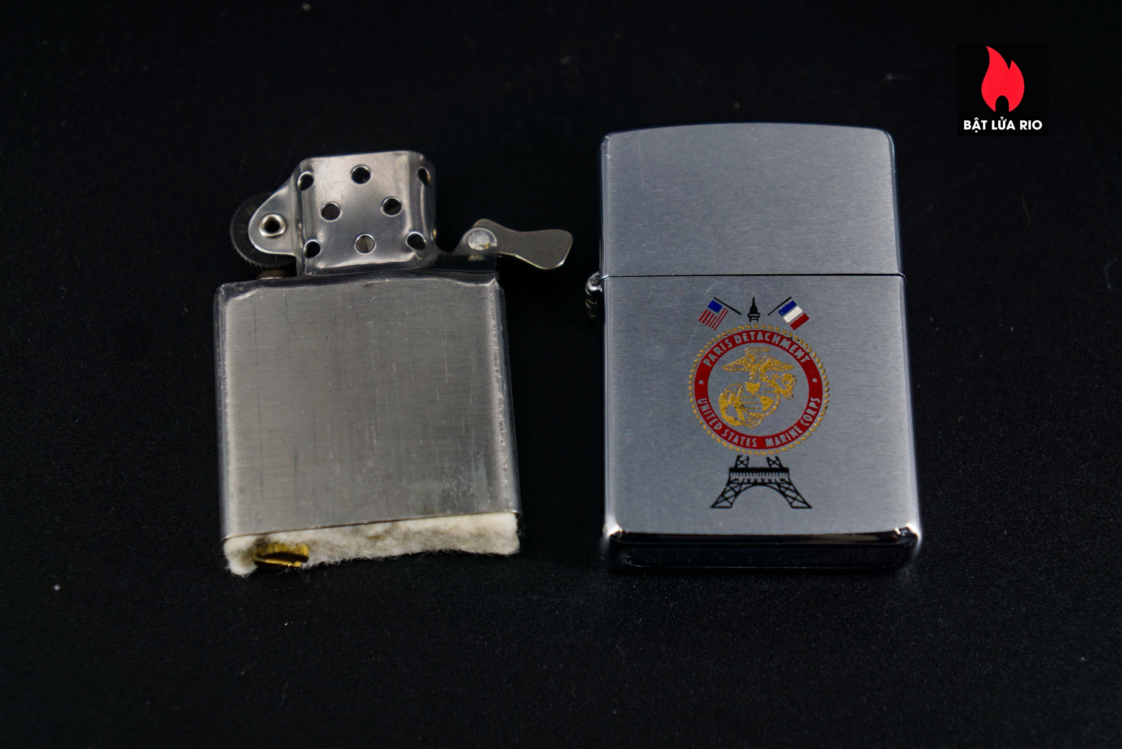 Zippo Xưa 1975 – United States Marine Corps – Paris Detachment 40 Zippo Xưa 1975 – United States Marine Corps – Paris Detachment 2