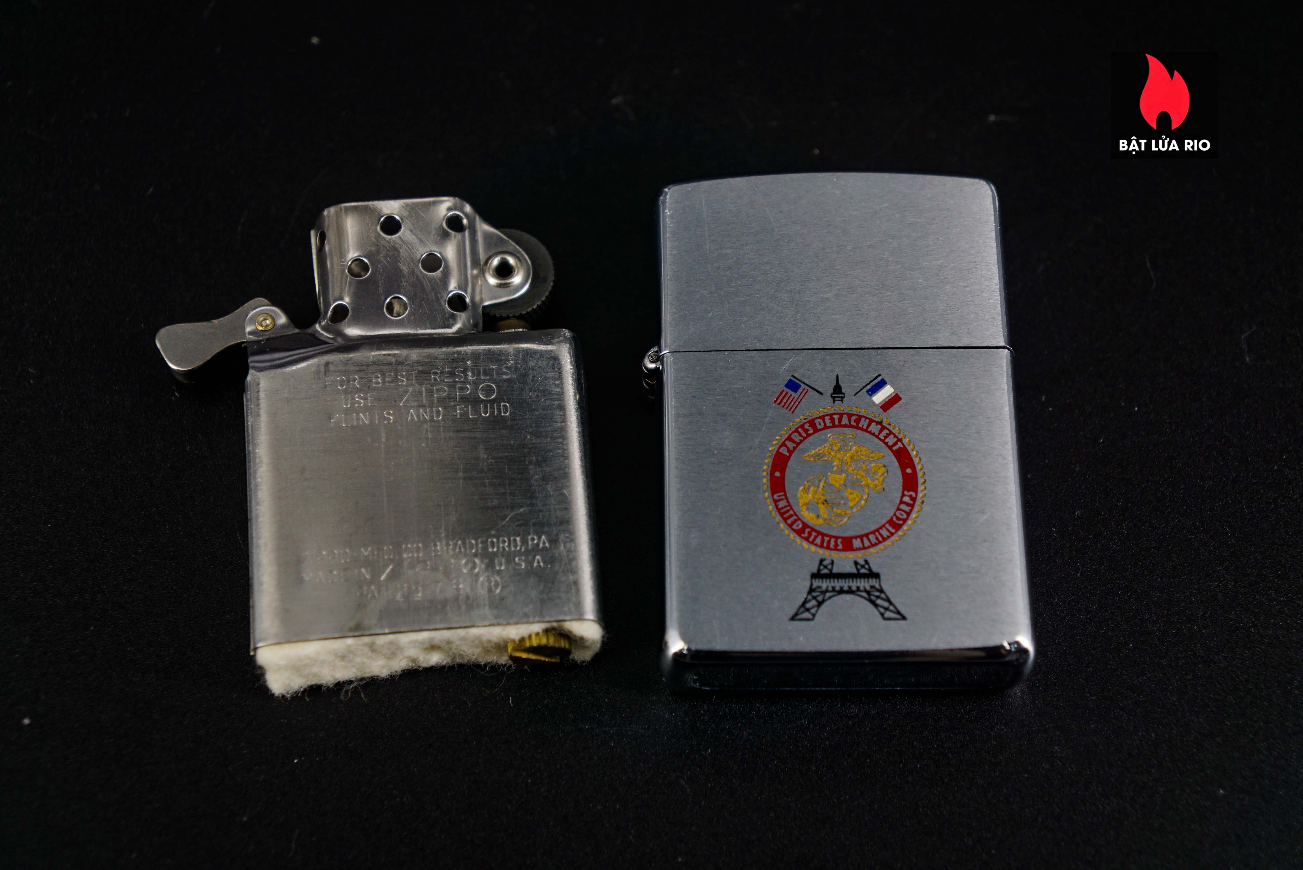 Zippo Xưa 1975 – United States Marine Corps – Paris Detachment 39 Zippo Xưa 1975 – United States Marine Corps – Paris Detachment 2