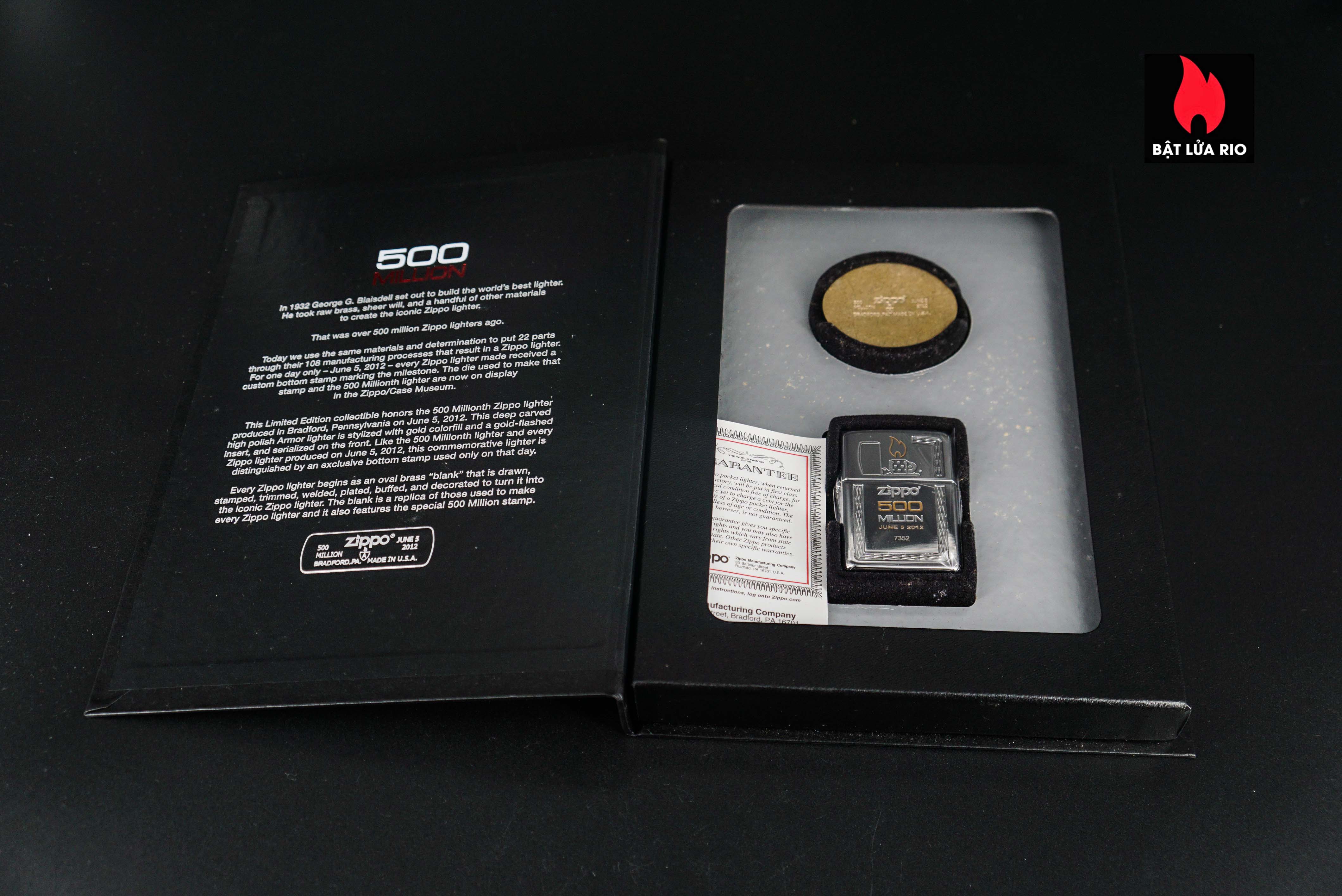 Zippo 2012 – 500 Million Limited Edition – Limited 735210000