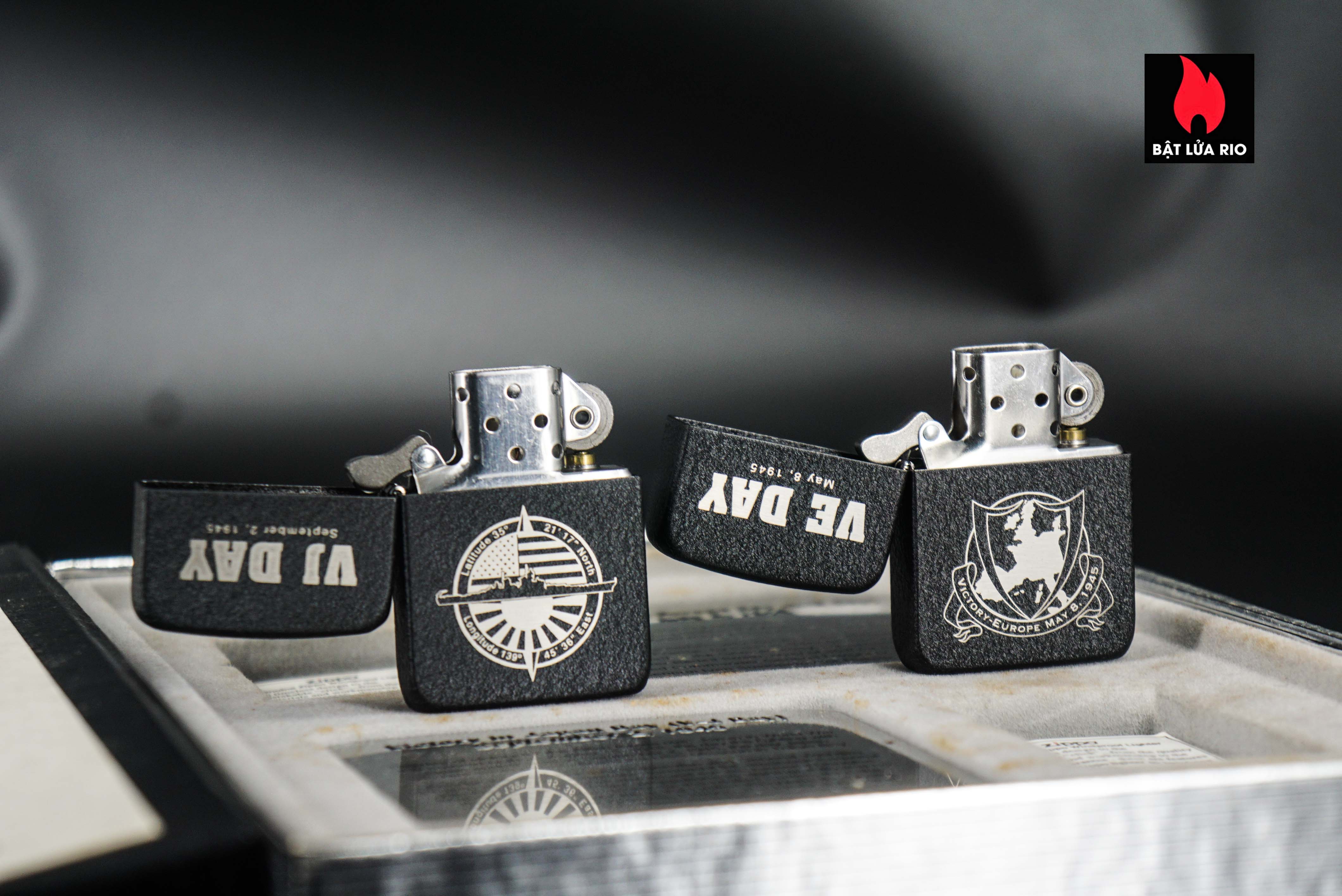 Set Zippo 2005 – Victory in Europe & Japan – WWII VE DAY & VJ DAY – 60th Anniversary – Limited 3539/5000 13