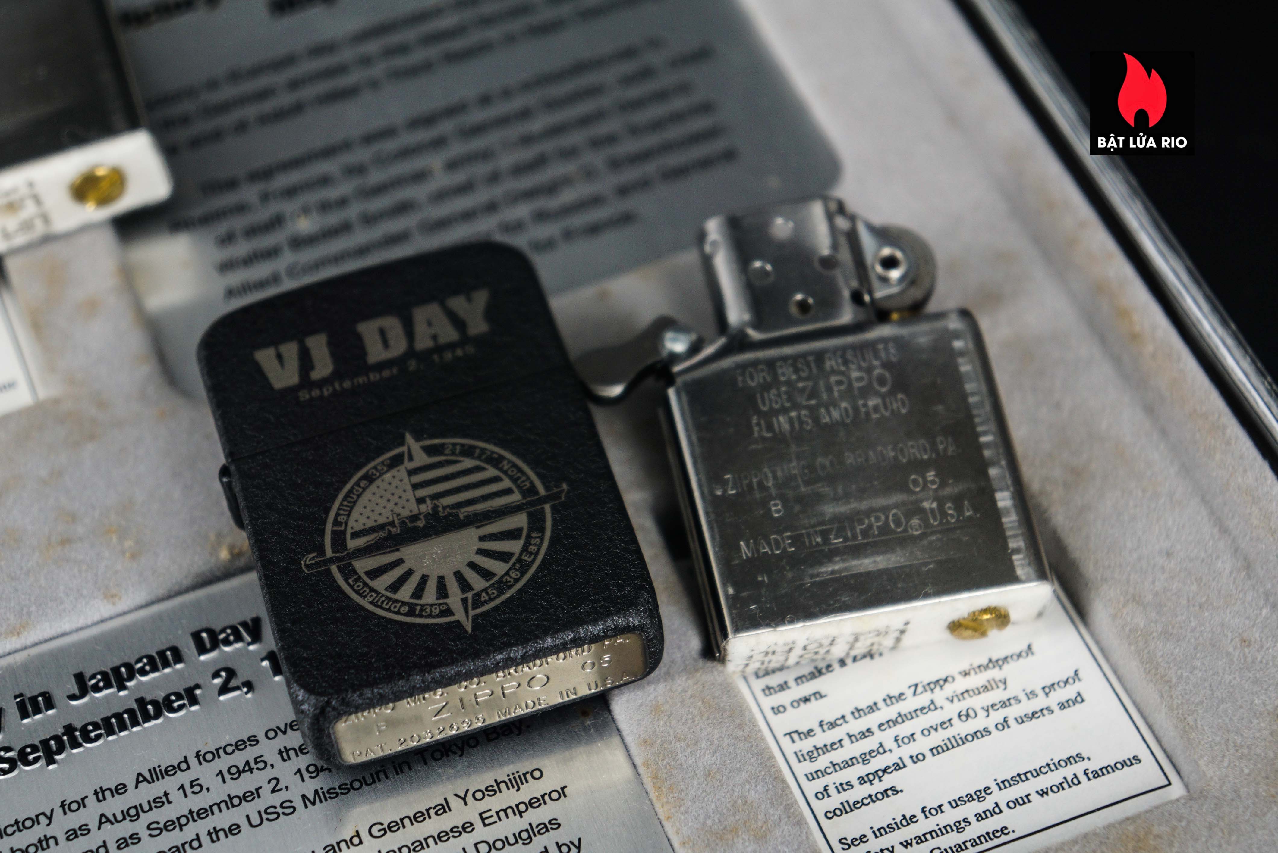 Set Zippo 2005 – Victory in Europe & Japan – WWII VE DAY & VJ DAY – 60th Anniversary – Limited 3539/5000 16