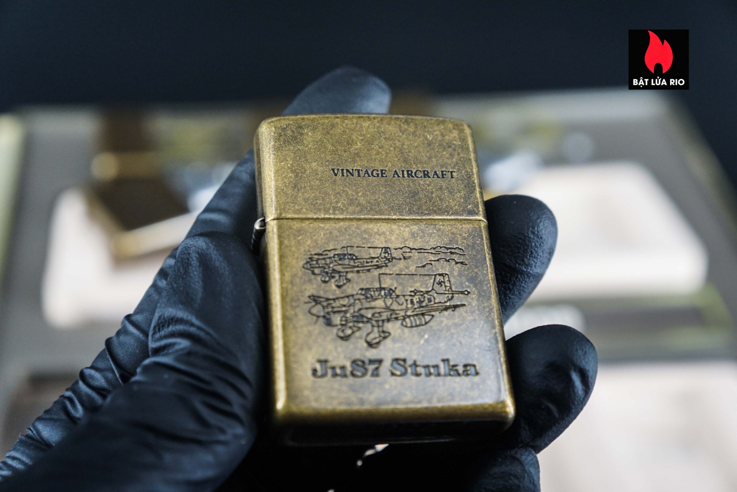 Set Zippo La Mã 1994 – Antique Brass – Vintage AirCraft Serries 10