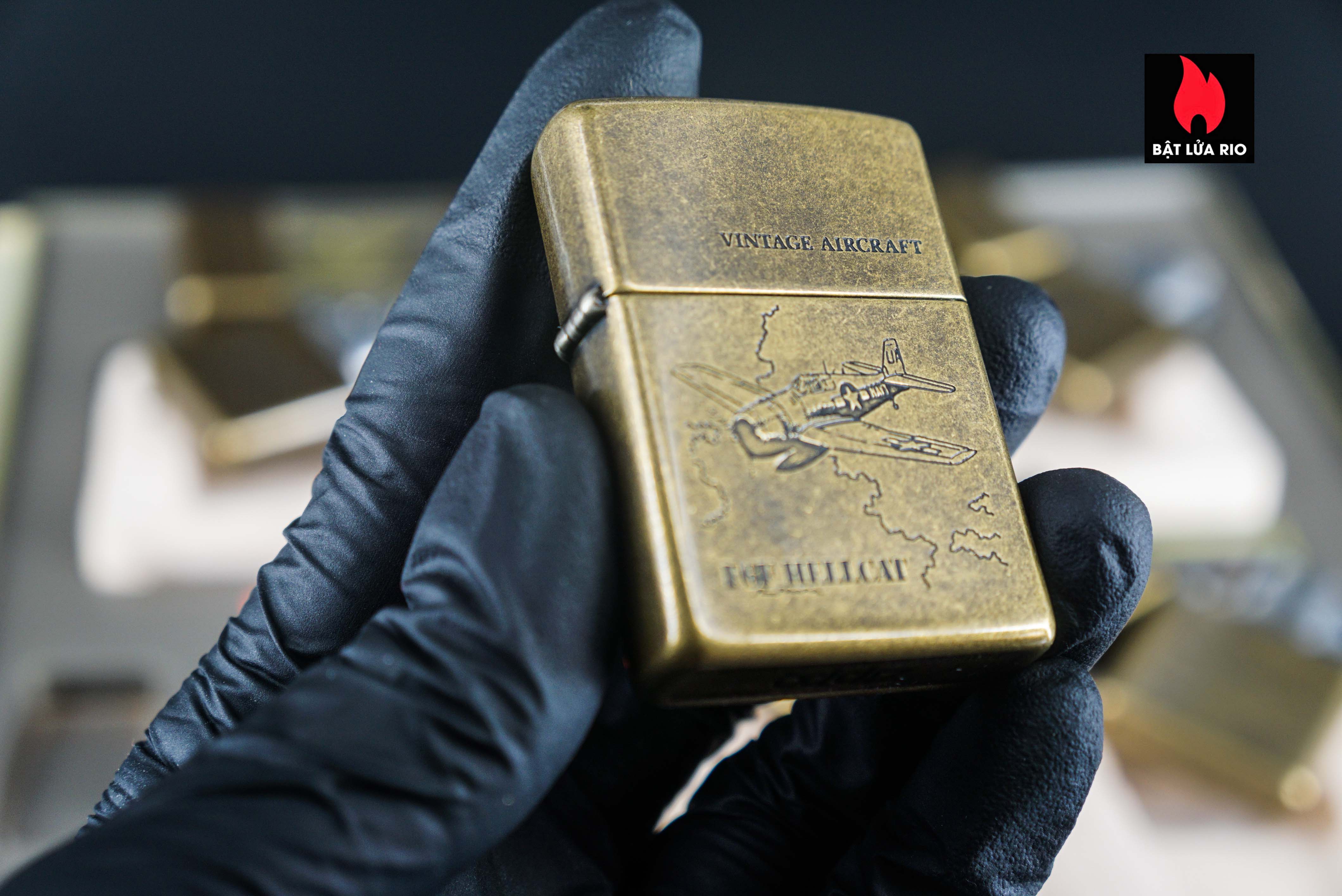 Set Zippo La Mã 1994 – Antique Brass – Vintage AirCraft Serries 12