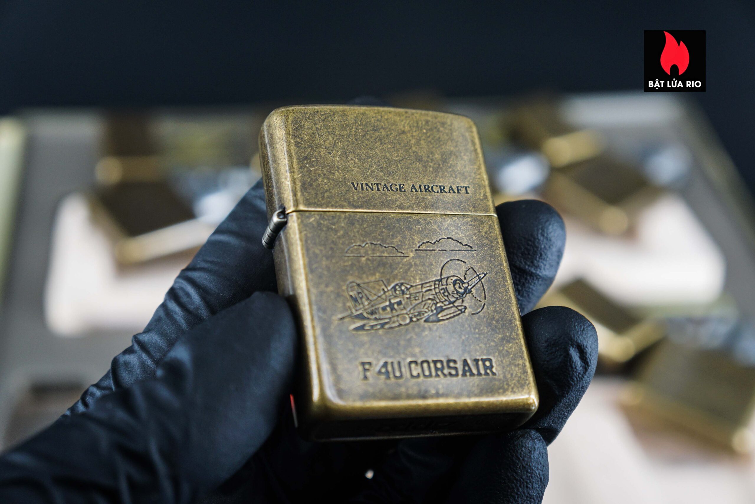 Set Zippo La Mã 1994 – Antique Brass – Vintage AirCraft Serries 13