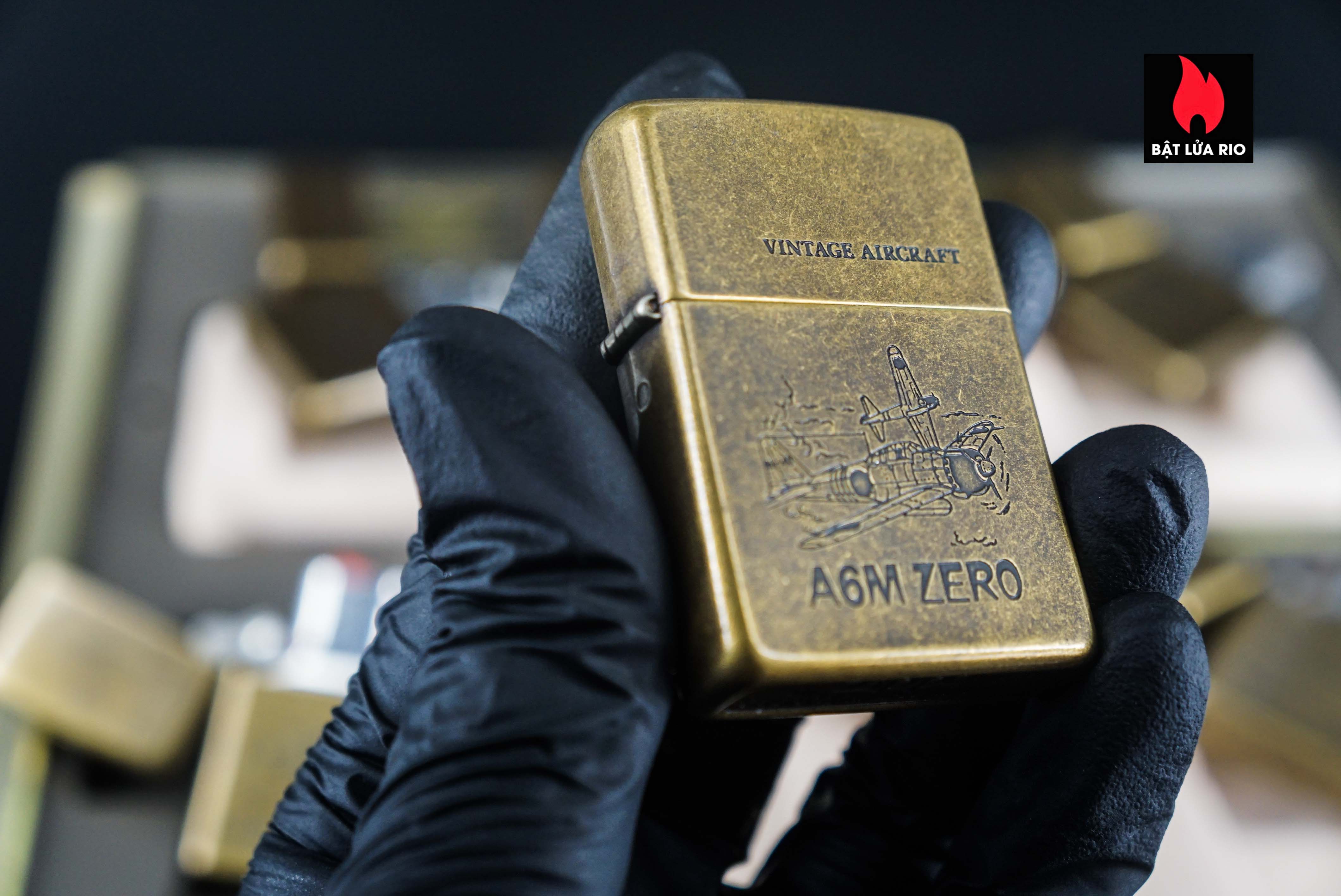Set Zippo La Mã 1994 – Antique Brass – Vintage AirCraft Serries 14