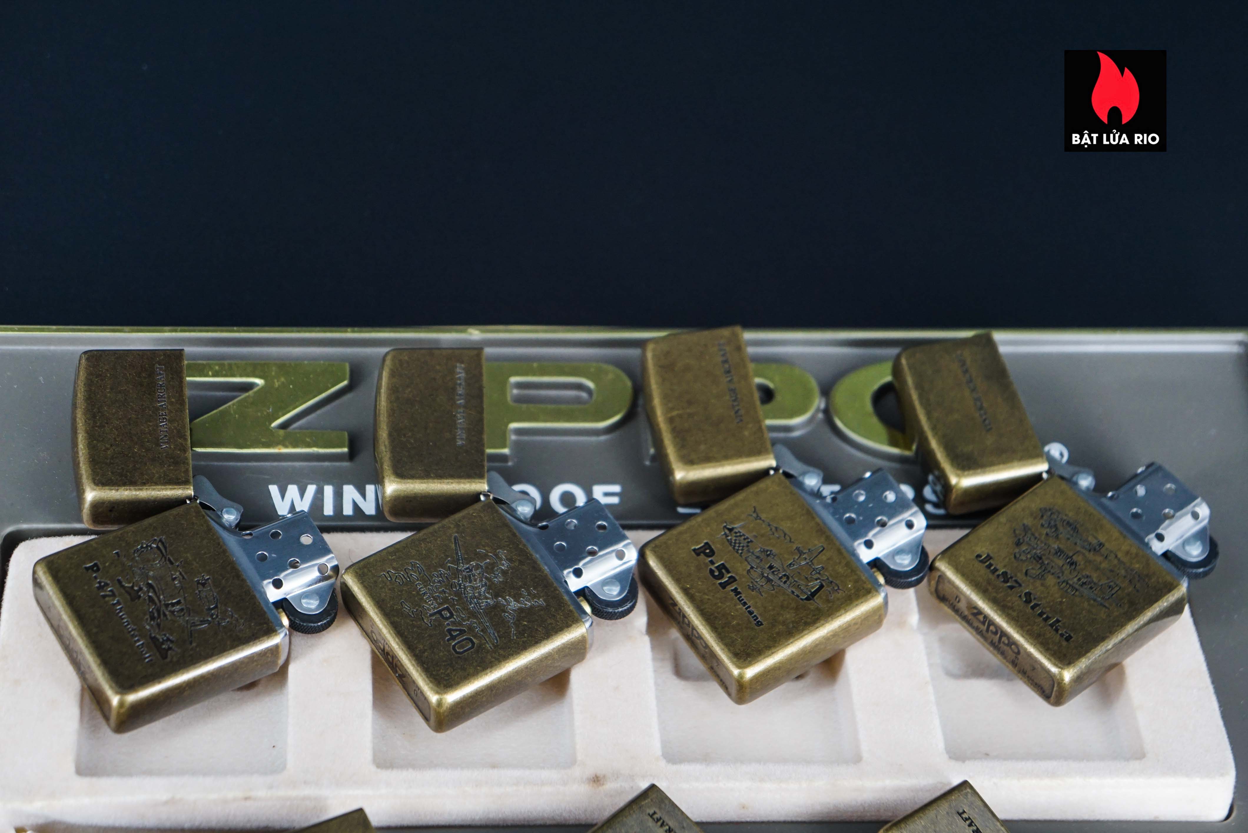 Set Zippo La Mã 1994 – Antique Brass – Vintage AirCraft Serries 15