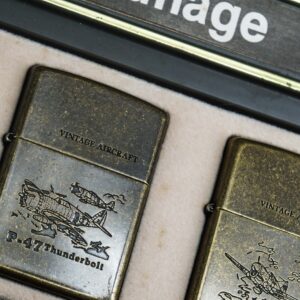 Set Zippo La Mã 1994 – Antique Brass – Vintage AirCraft Serries 24