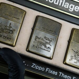 Set Zippo La Mã 1994 – Antique Brass – Vintage AirCraft Serries 25