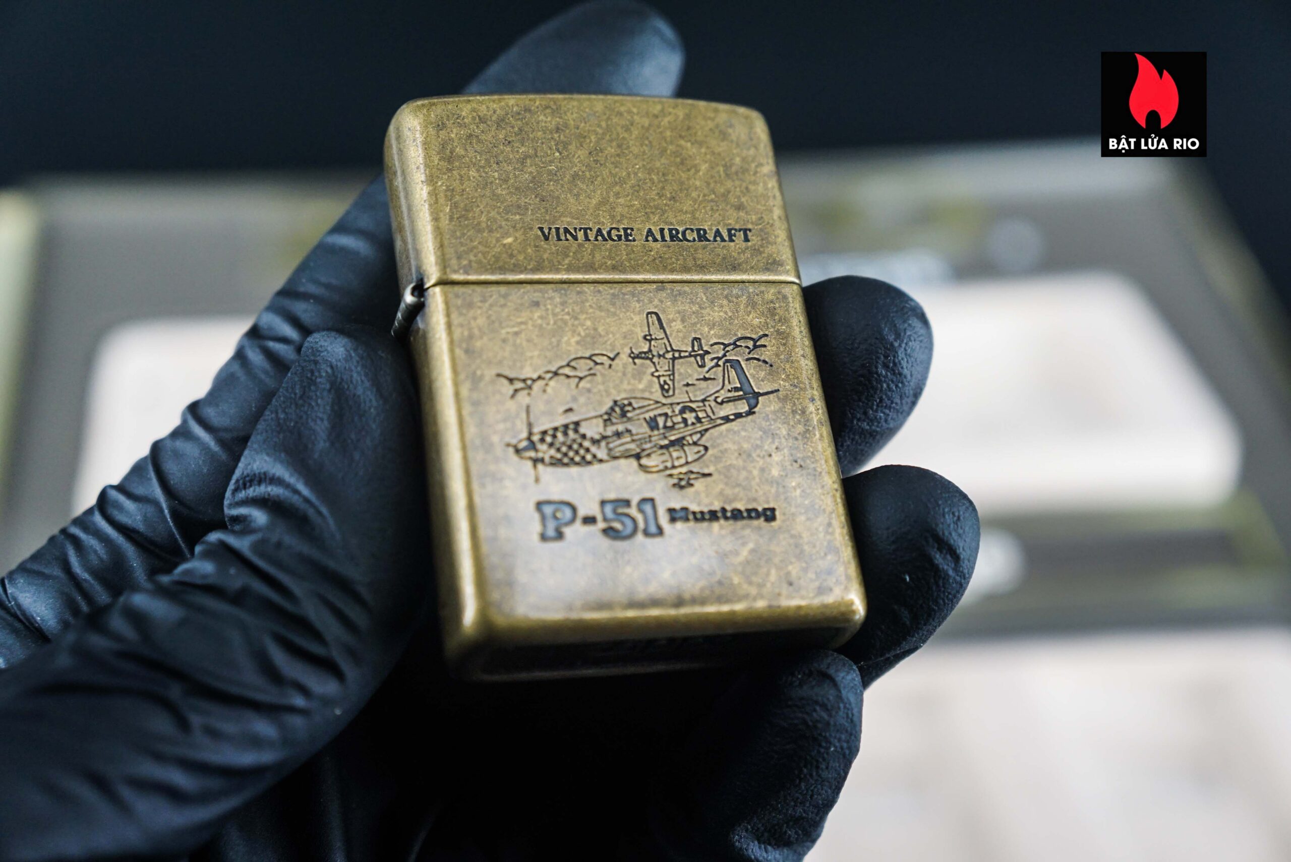 Set Zippo La Mã 1994 – Antique Brass – Vintage AirCraft Serries 7