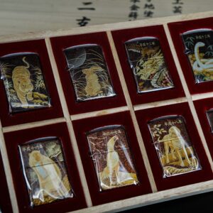 Zippo Set 1999-2006 – Japan Zodiac Set – 12 Con Giáp Châu Á – Nashiji-nuri Sơn Mài Makie Thủ Công Truyền Thống Nhật Bản 100