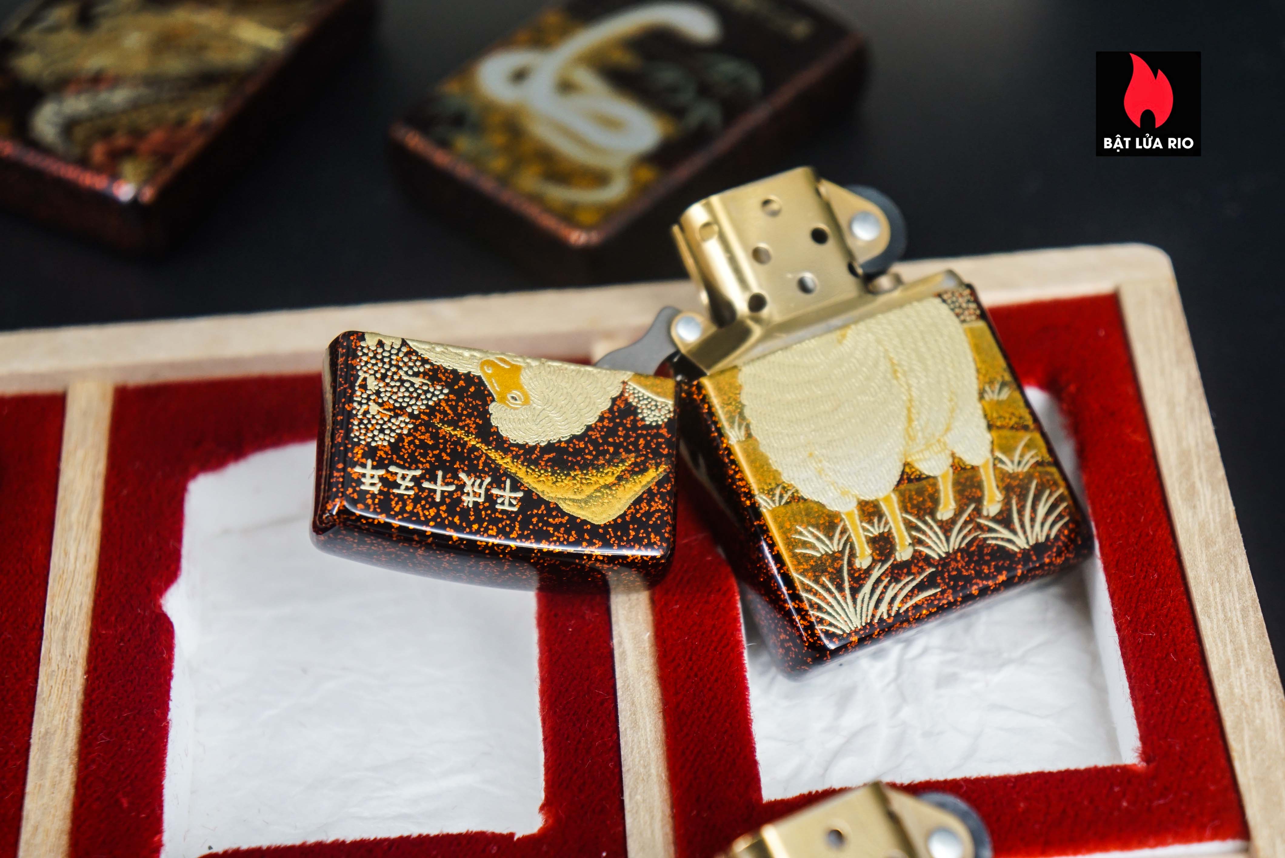 Zippo Set 1999-2006 – Japan Zodiac Set – 12 Con Giáp Châu Á – Nashiji-nuri Sơn Mài Makie Thủ Công Truyền Thống Nhật Bản 31